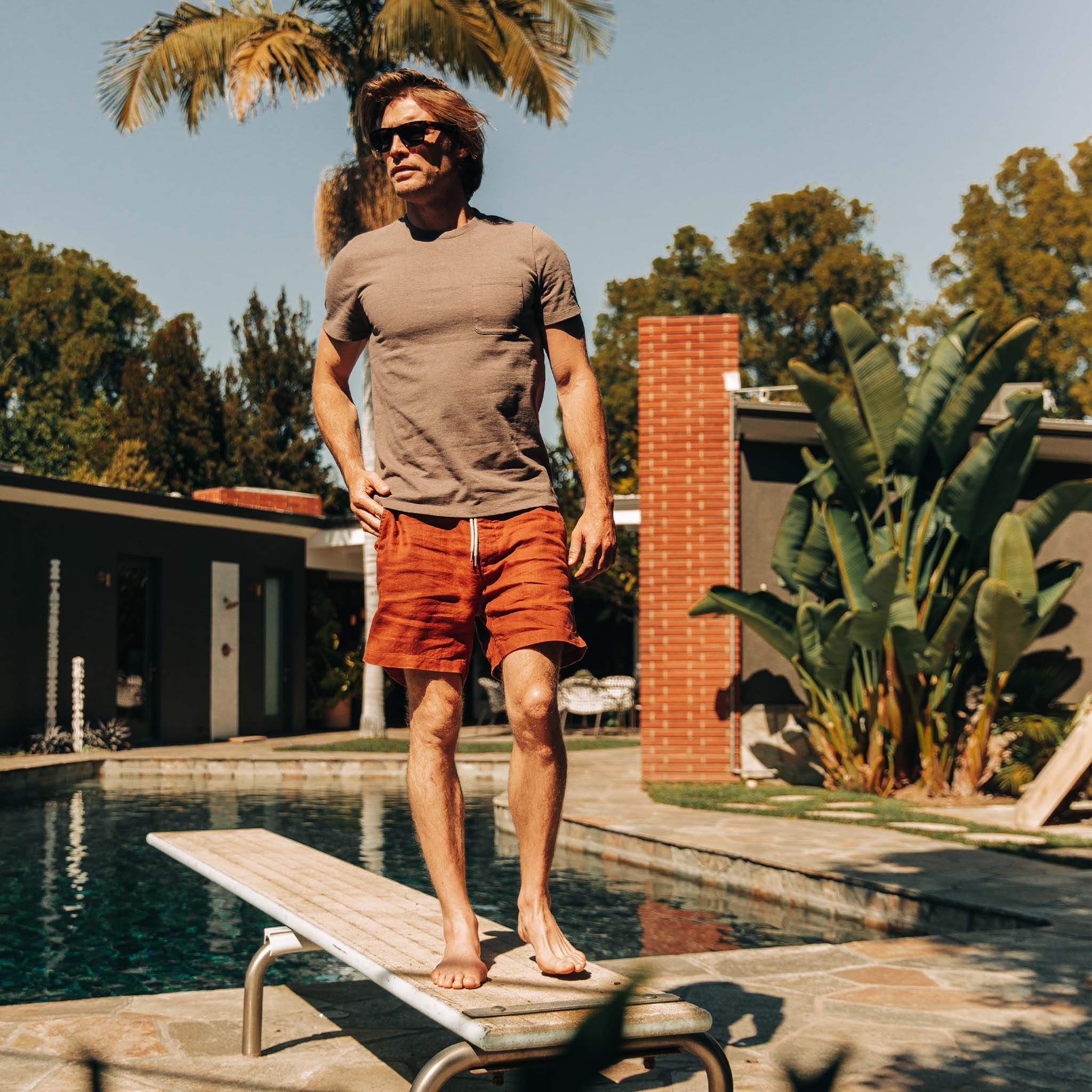 The Heavy Bag Tee in Walnut