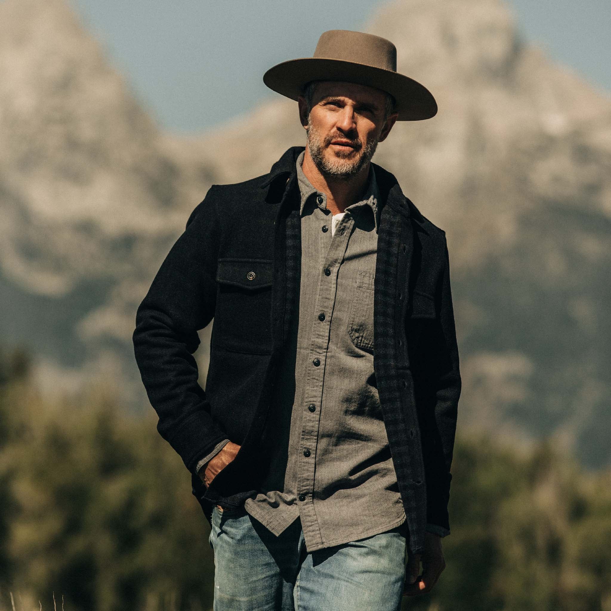 The Maritime Shirt Jacket in Navy Wool