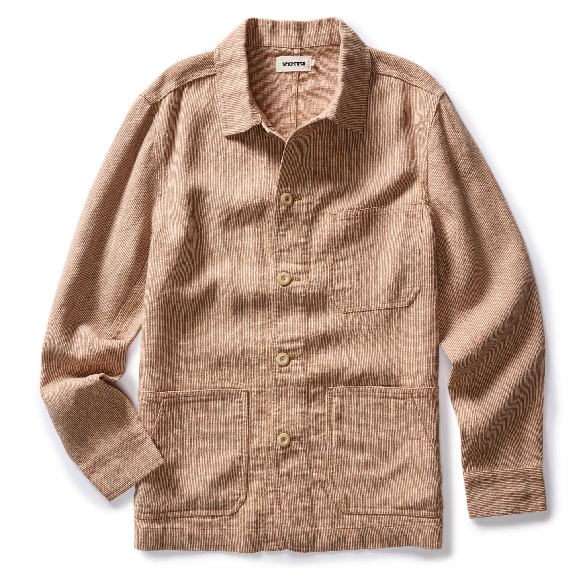 The Ojai Jacket in Chili Stripe Linen