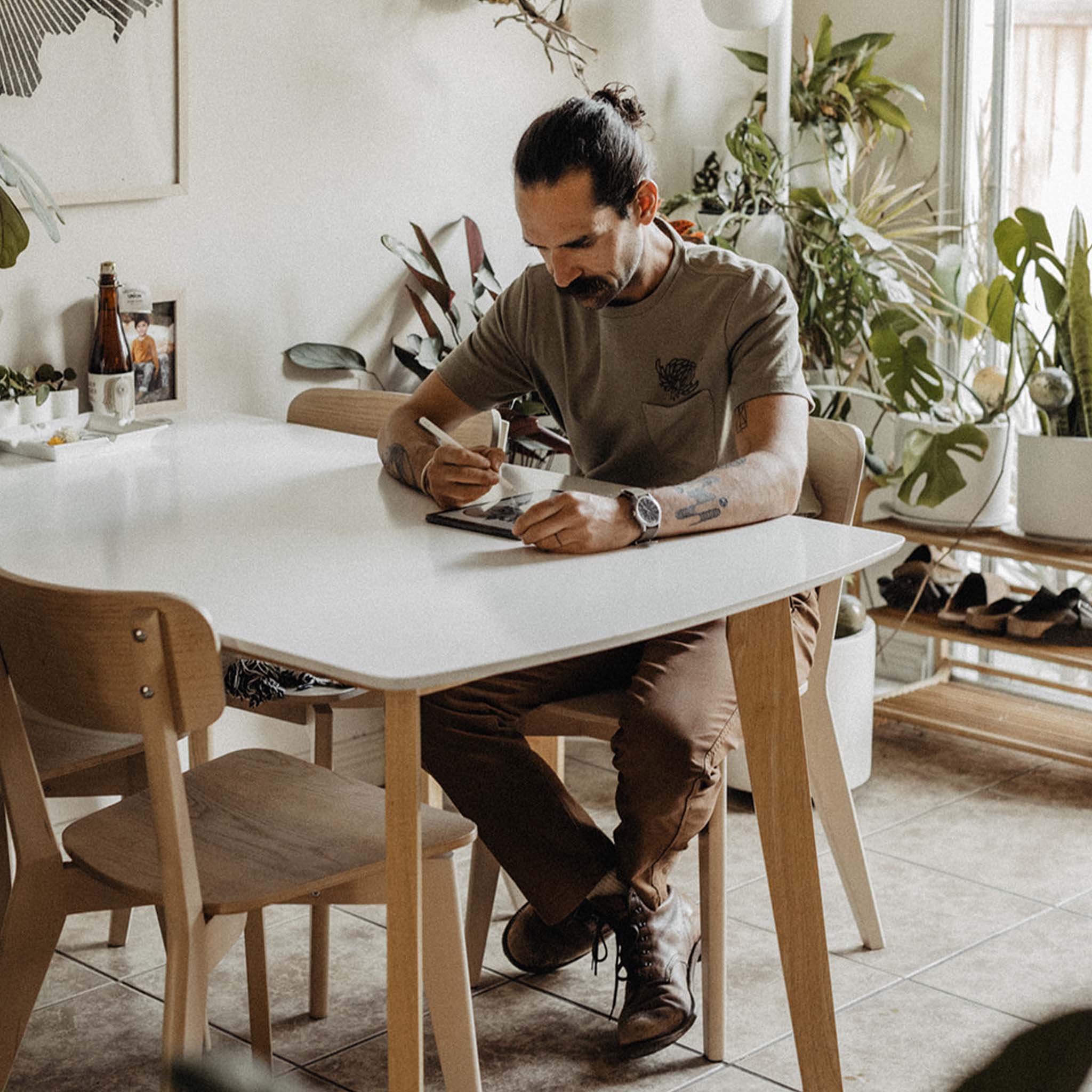 The Heavy Bag Tee in Sage Dahlia