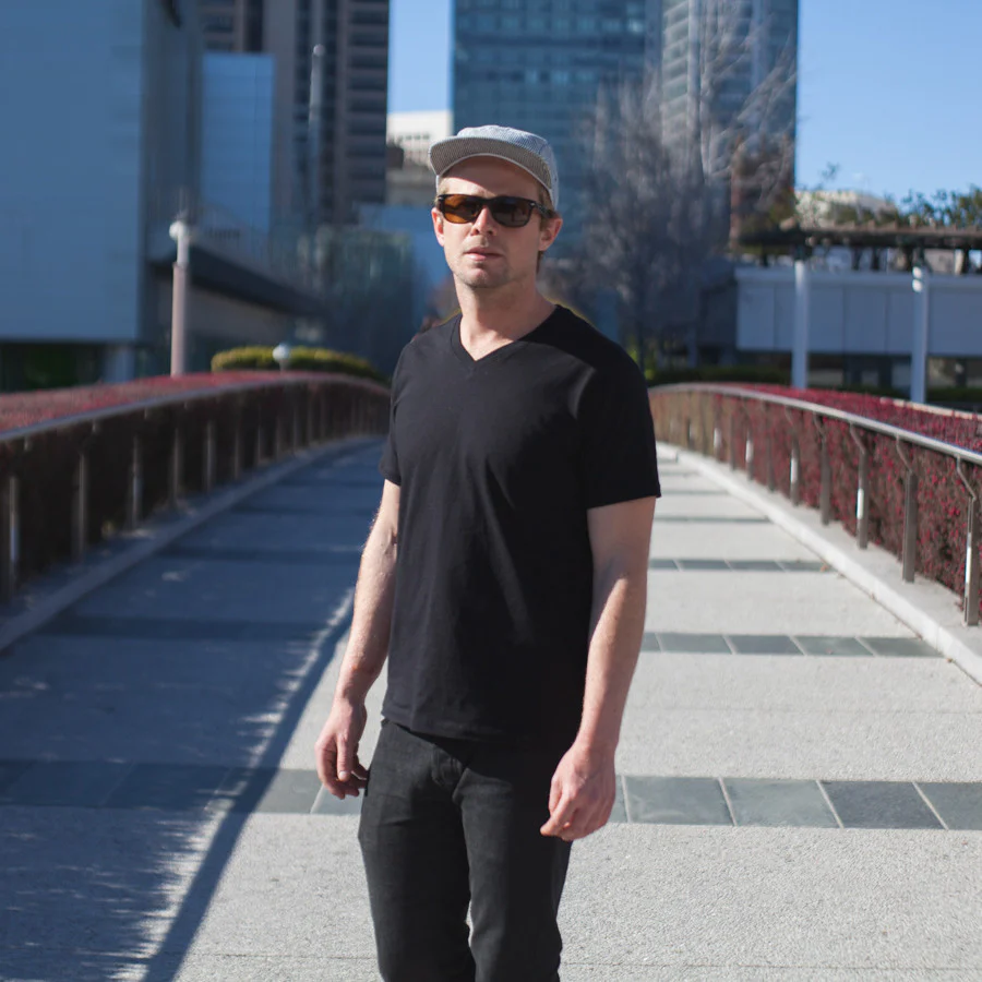 The V-Neck Tee in Black