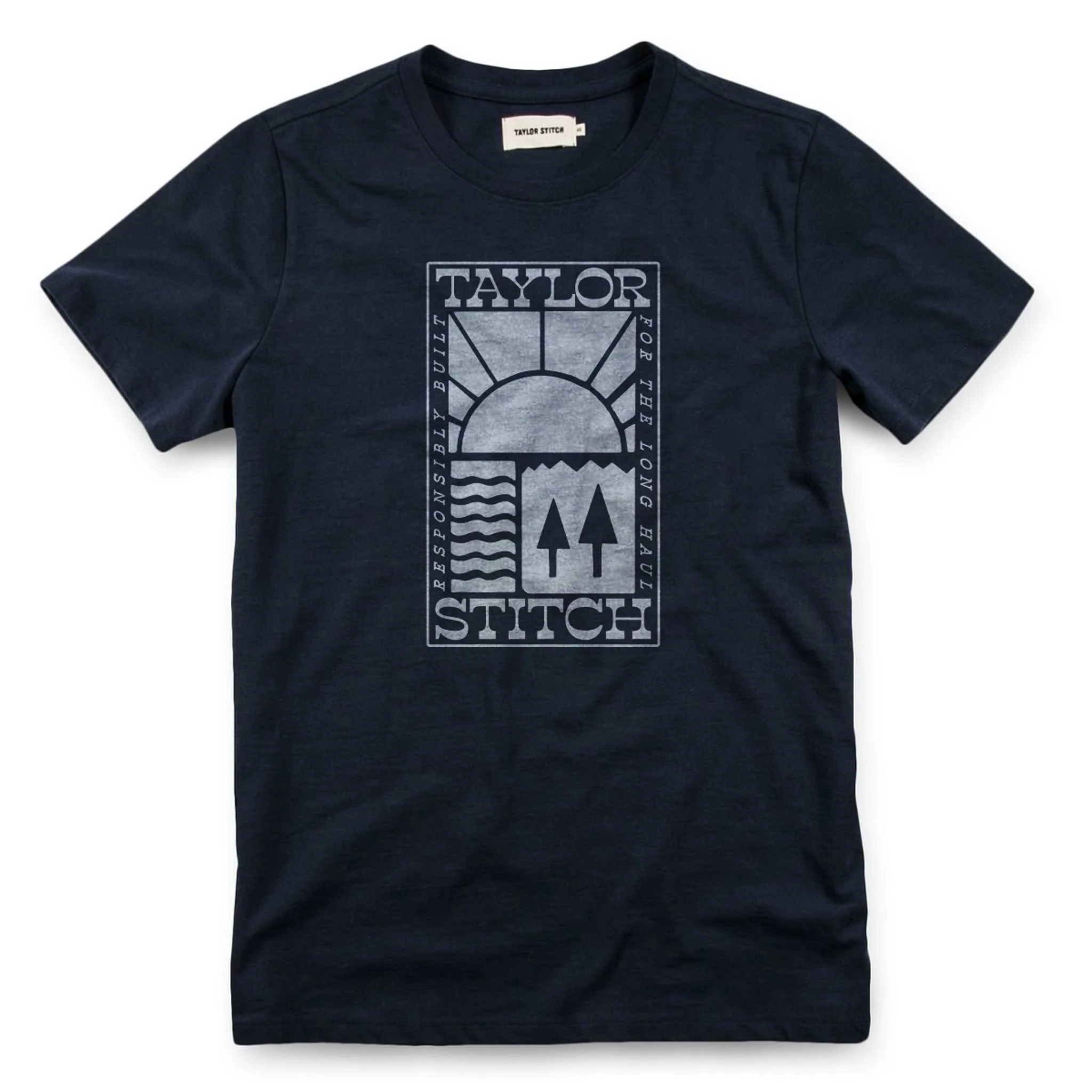 The Heavy Bag Tee in Retro Block Print