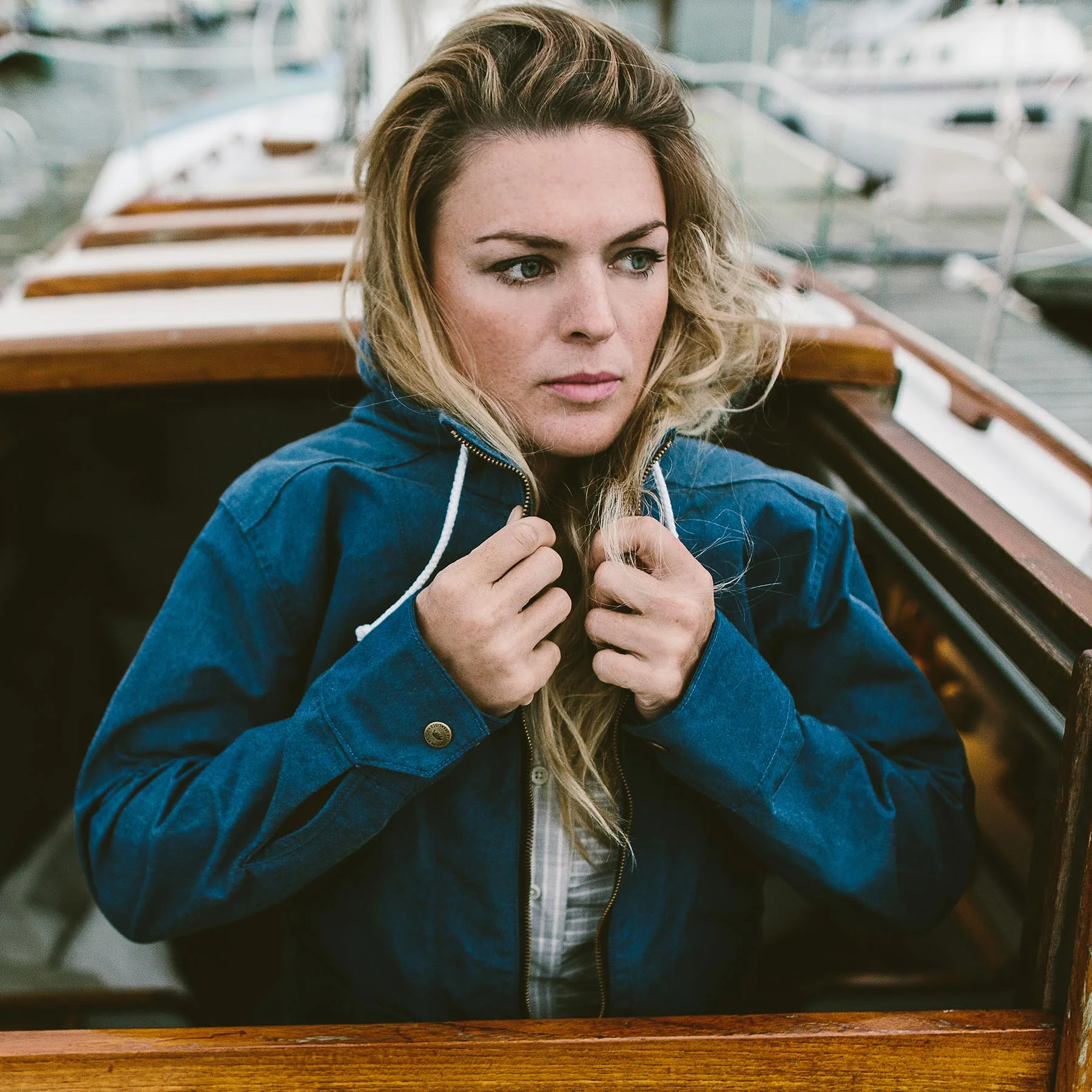 The Lighthouse Jacket in Indigo Chambray