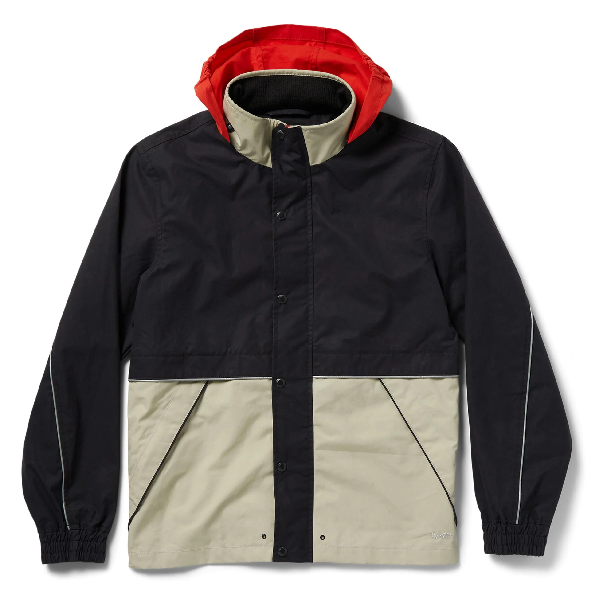 The Navigator Jacket in Natural and Navy Colorblock