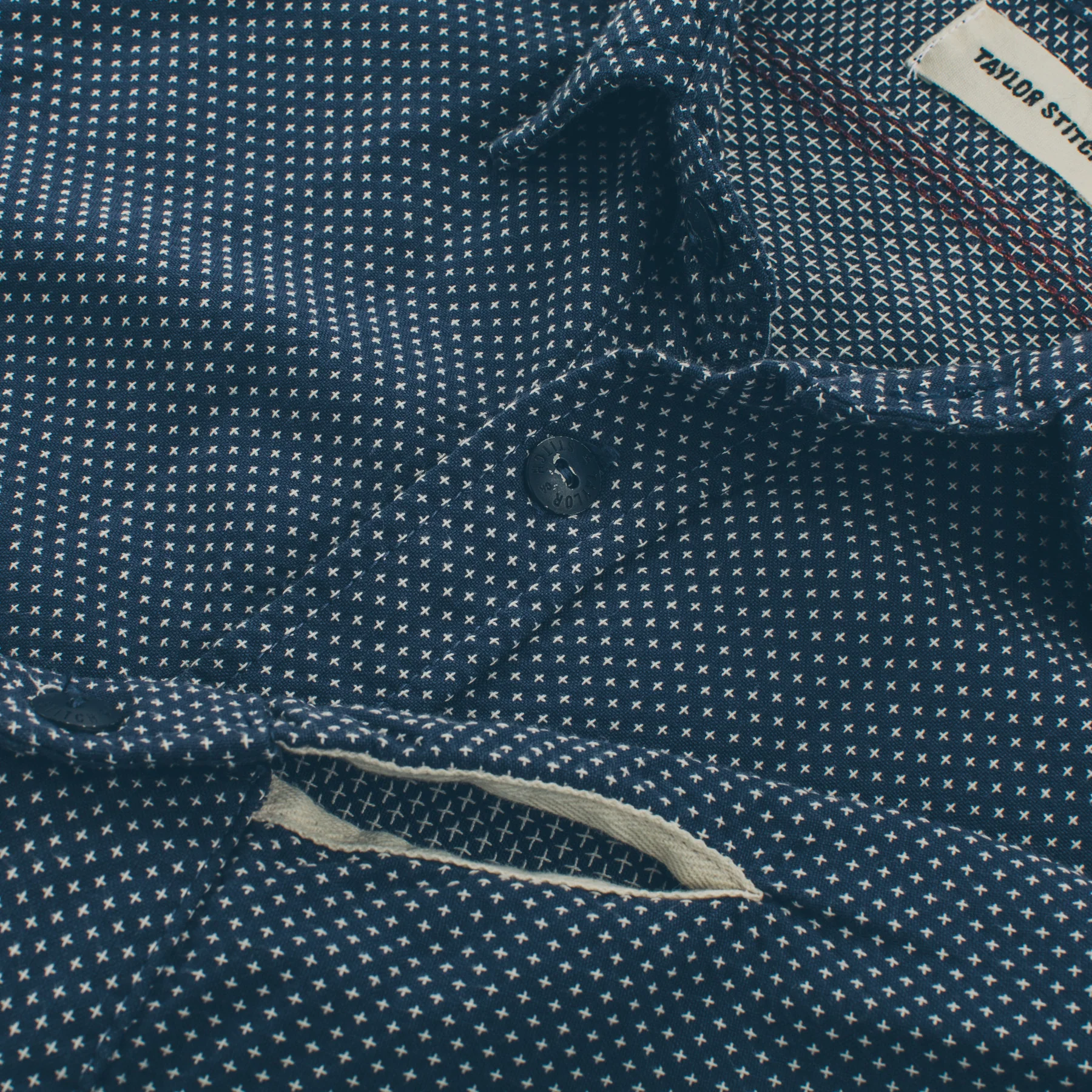 The Utility Shirt in Indigo Cross Jacquard