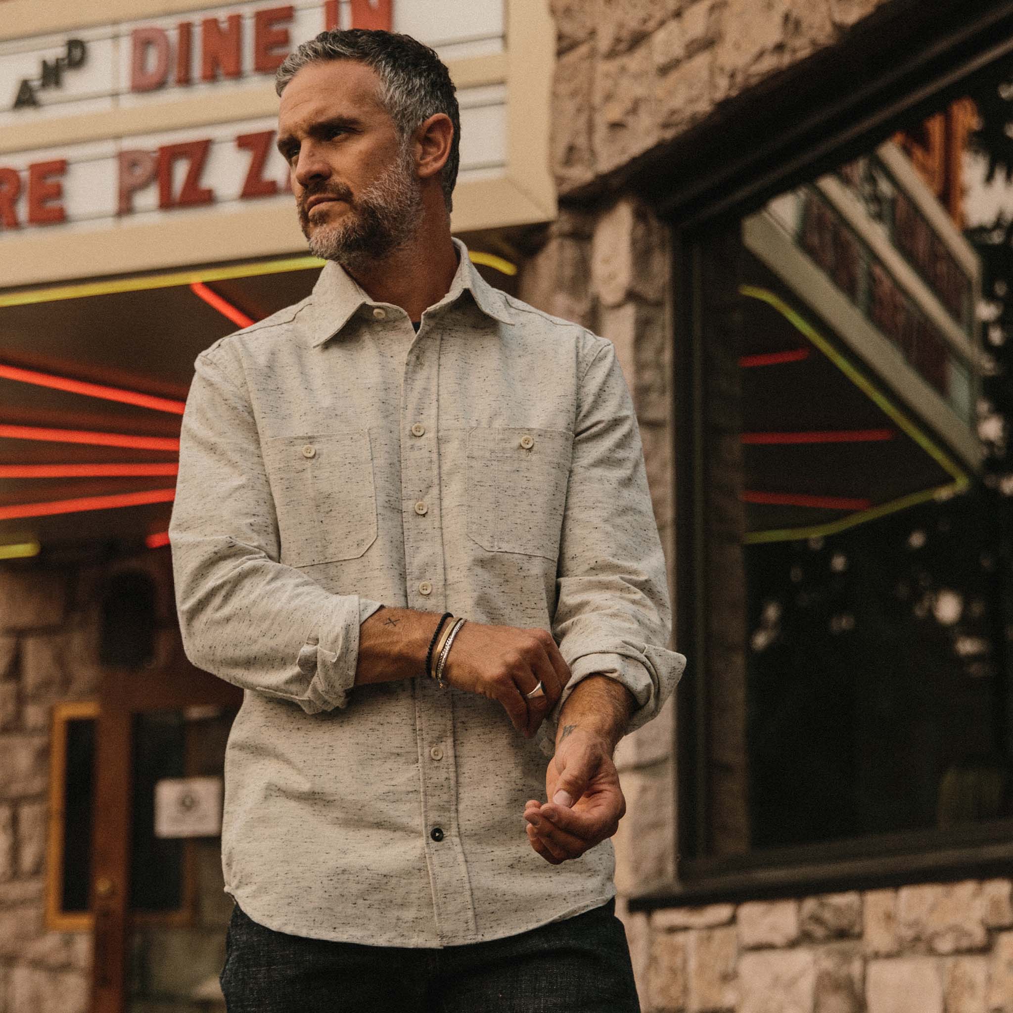 The Utility Shirt in Japanese Kuroki Natural Nep