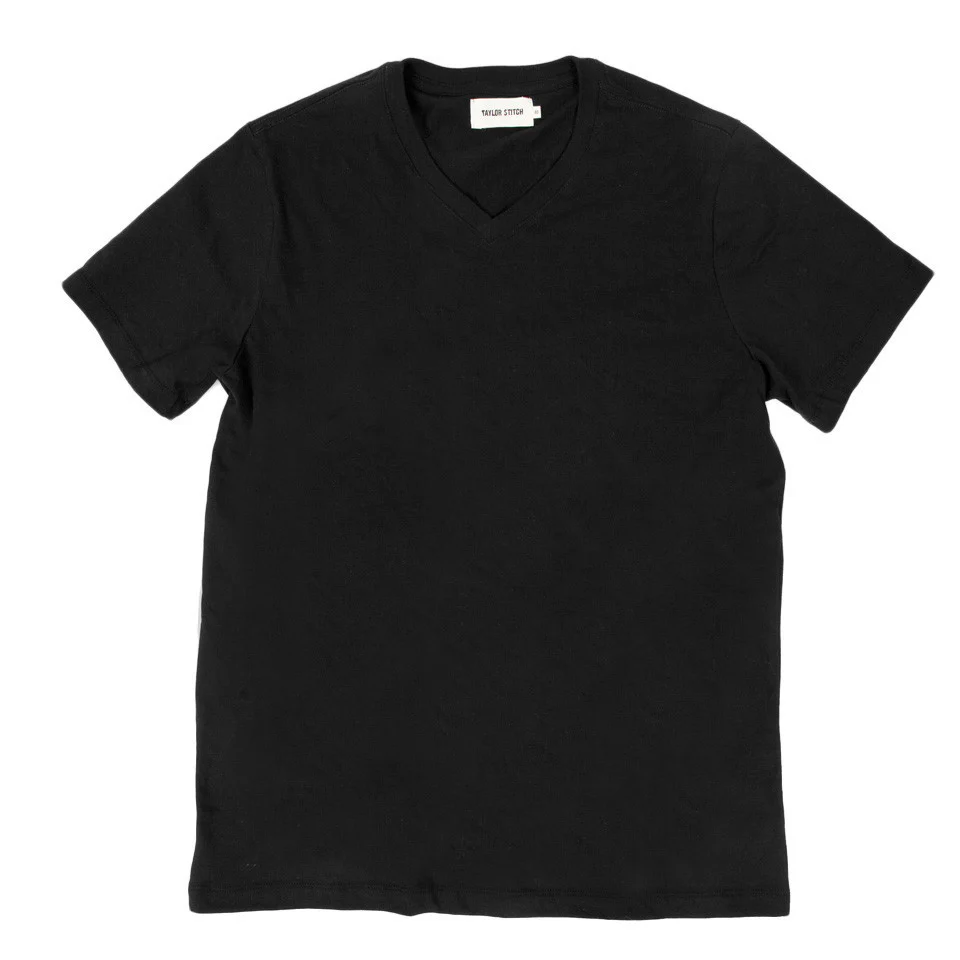 The V-Neck Tee in Black