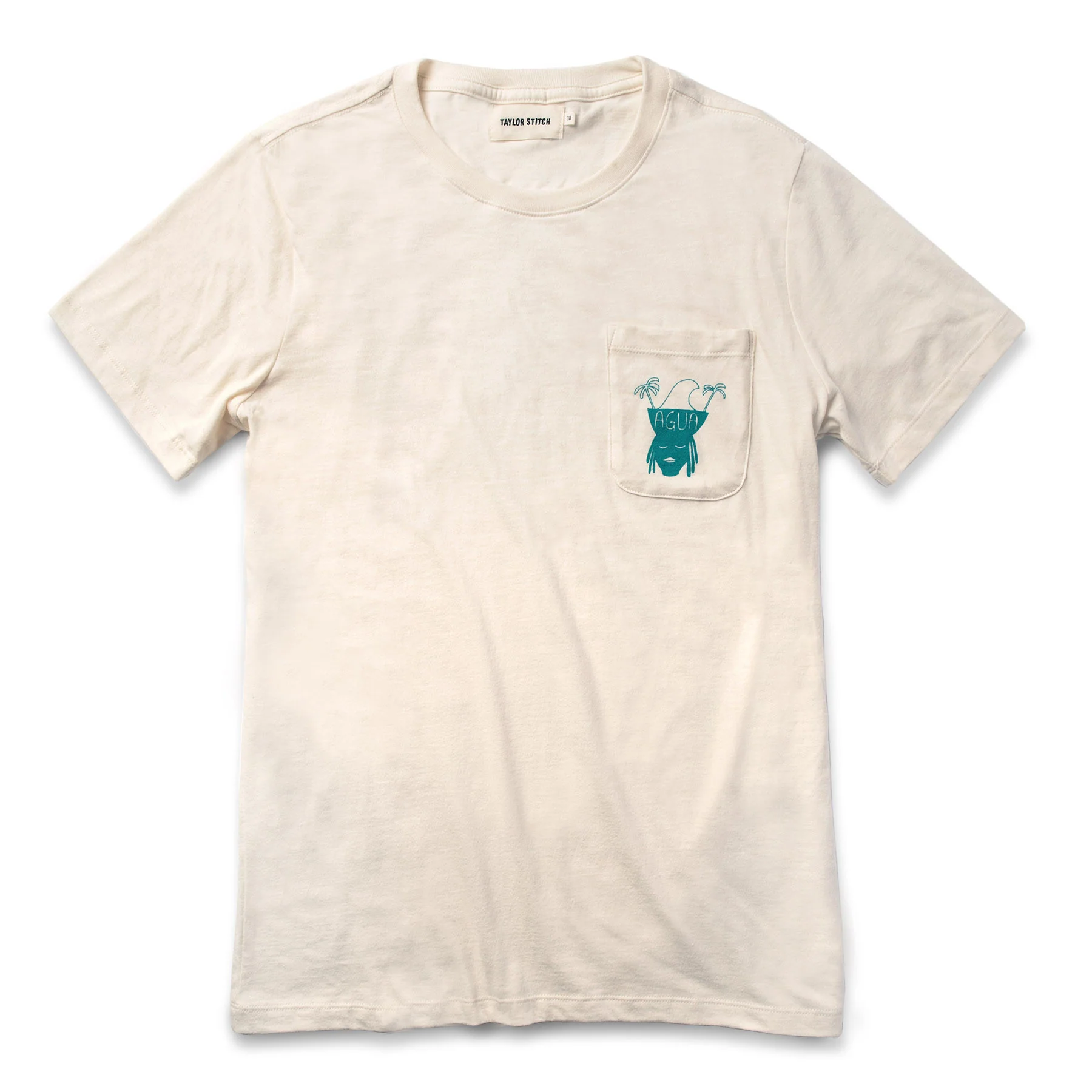 The Heavy Bag Tee in Agua Print