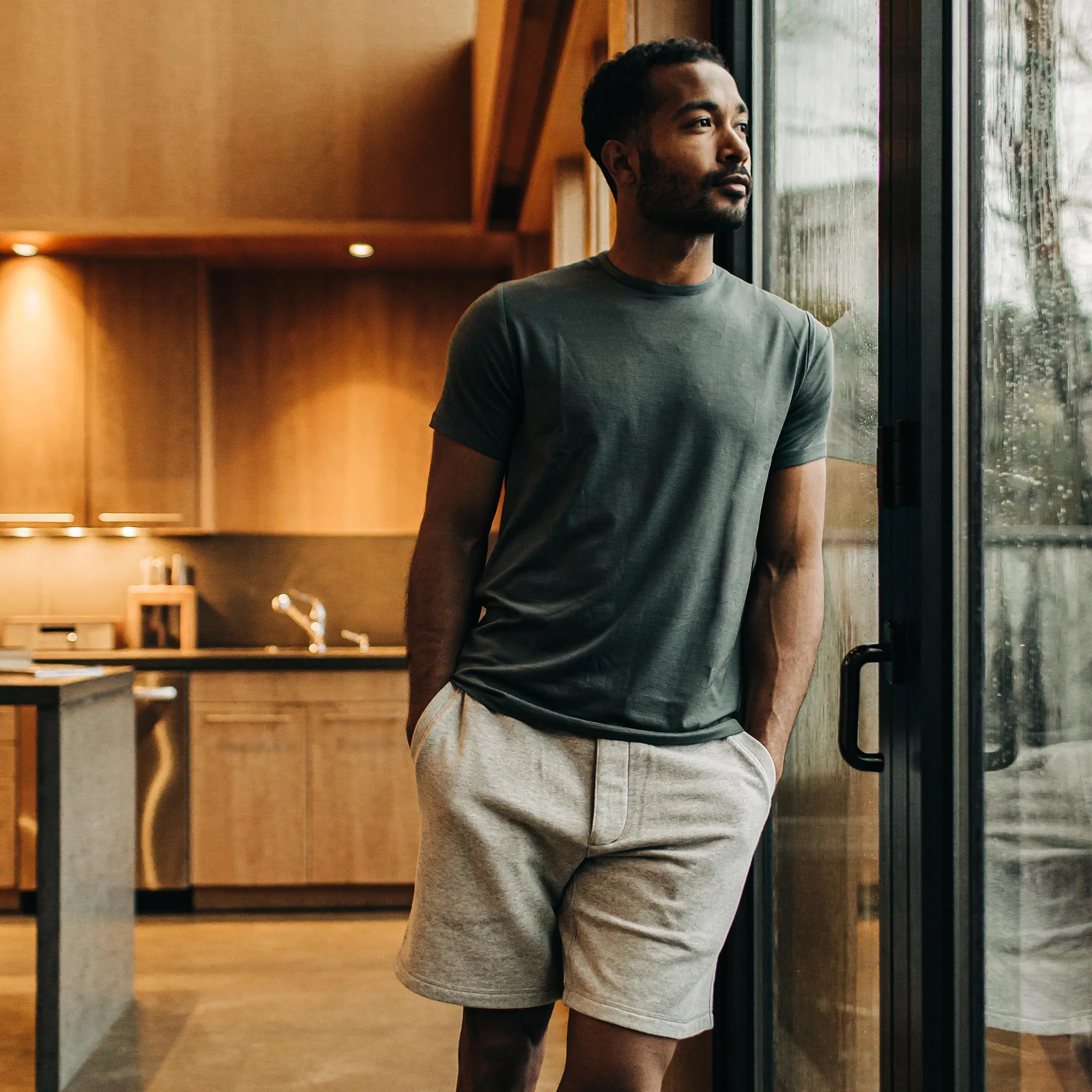 The Merino Tee in Dark Slate