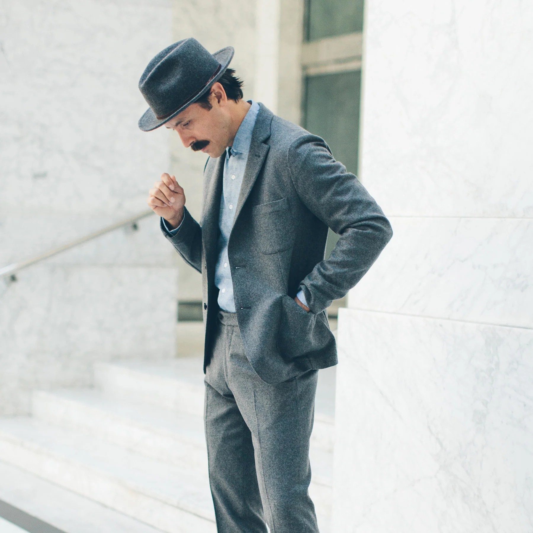 The Telegraph Jacket in Grey Wool