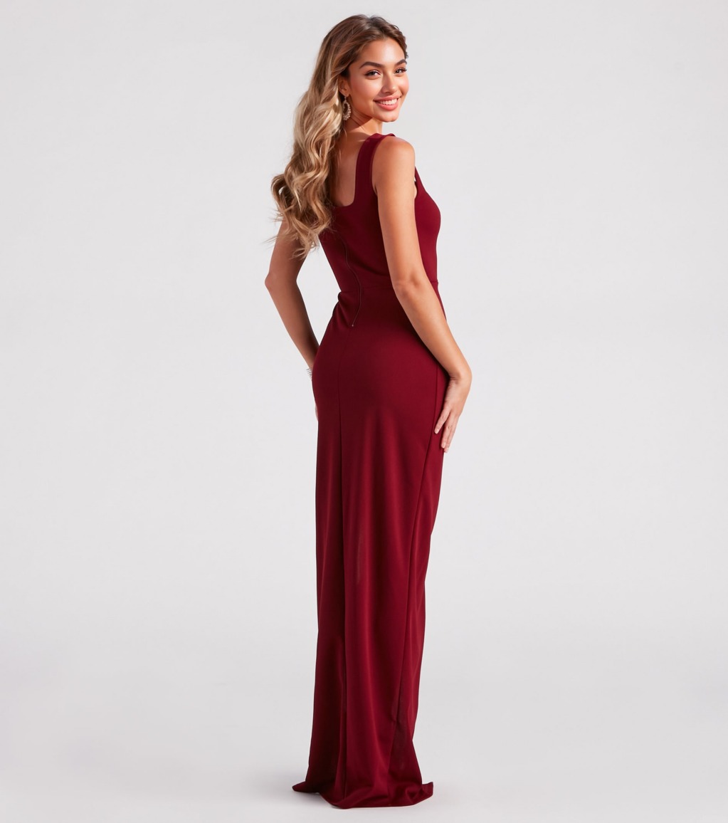 Savannah Formal Crepe Long Dress