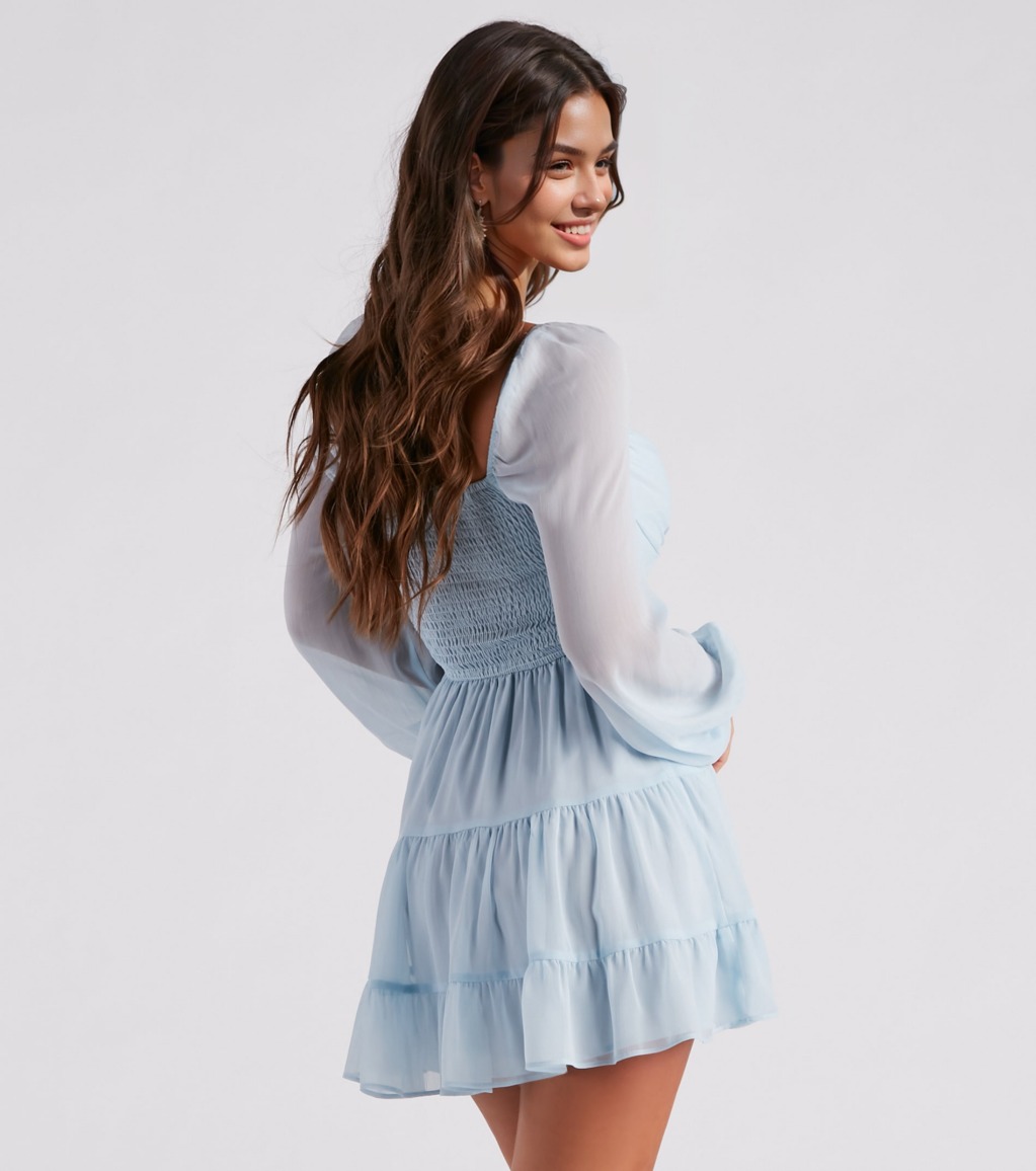Effortless Muse Chiffon Skater Dress