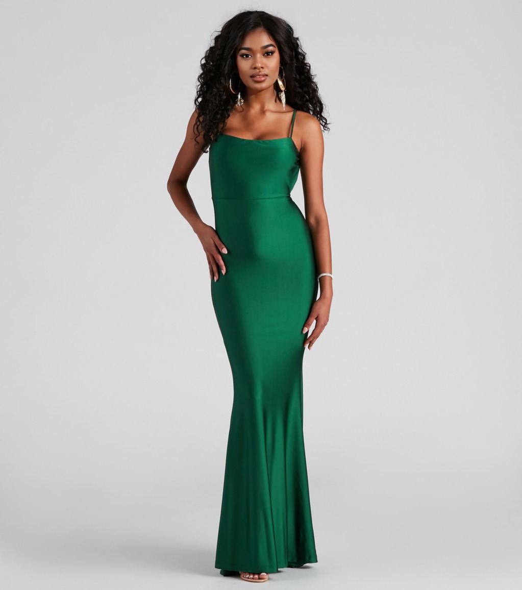 Meadow Formal Open Back Ruffled Dress