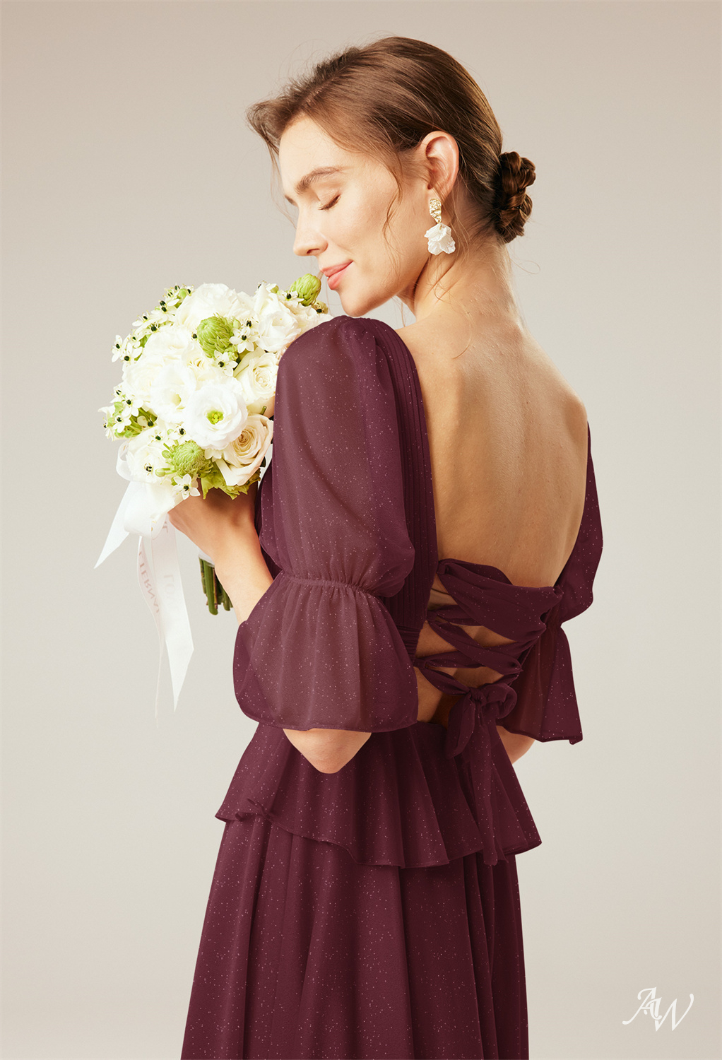 A-line Glitter Mesh Dresses