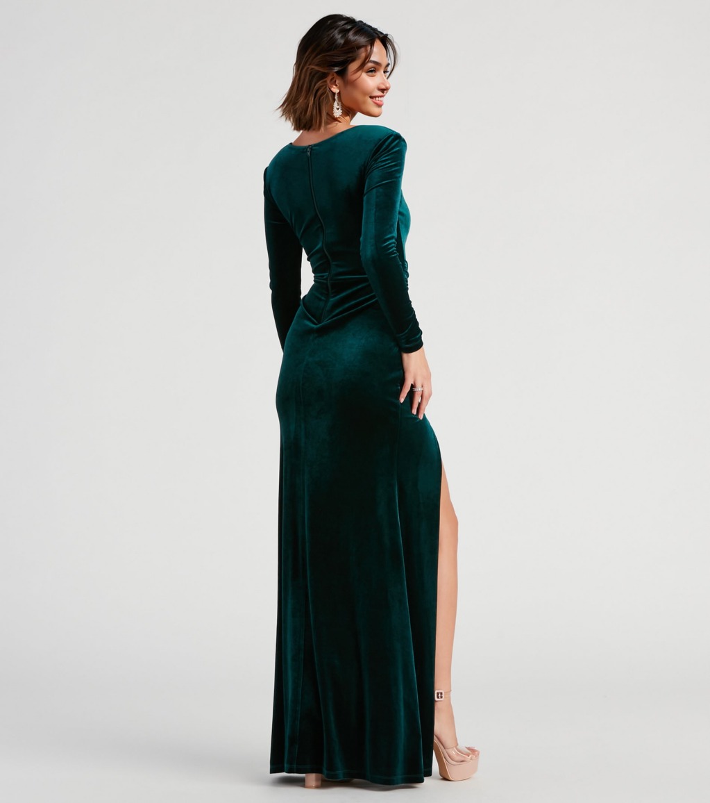 Mindy Formal Velvet Knot Dress