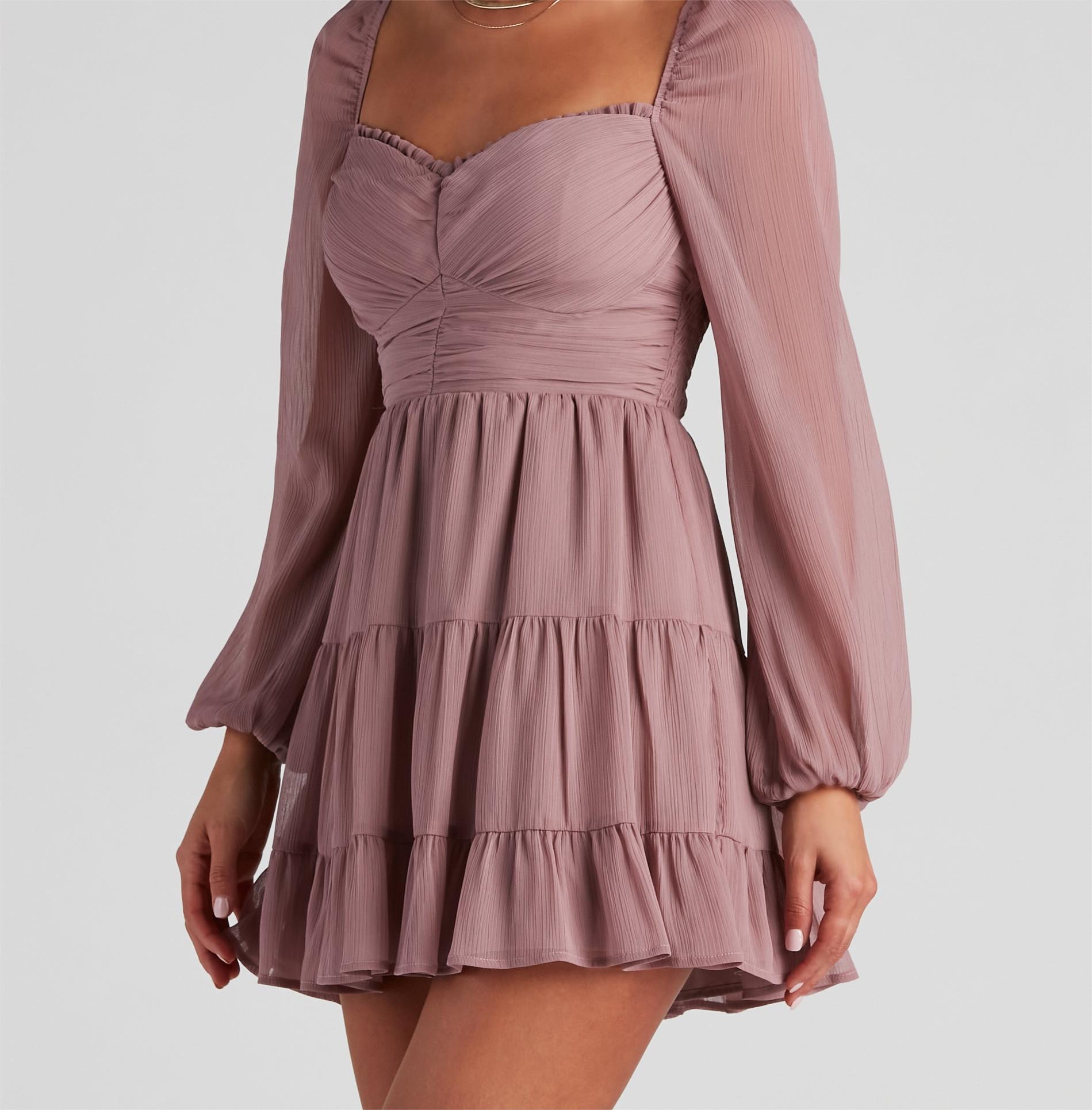 Effortless Muse Chiffon Skater Dress