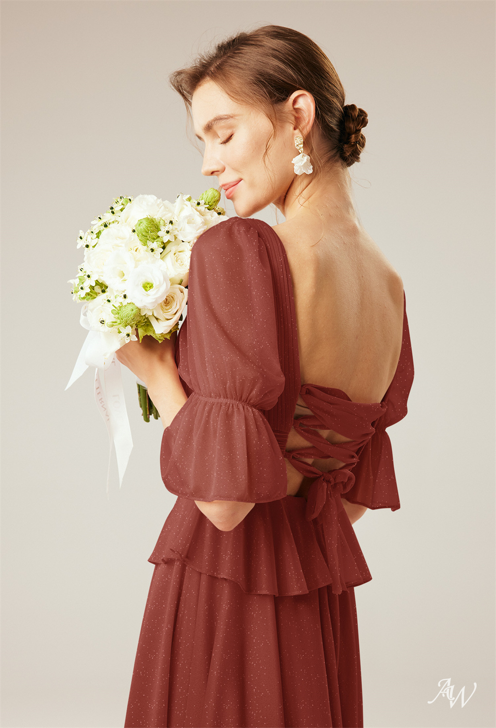 A-line Glitter Mesh Dresses