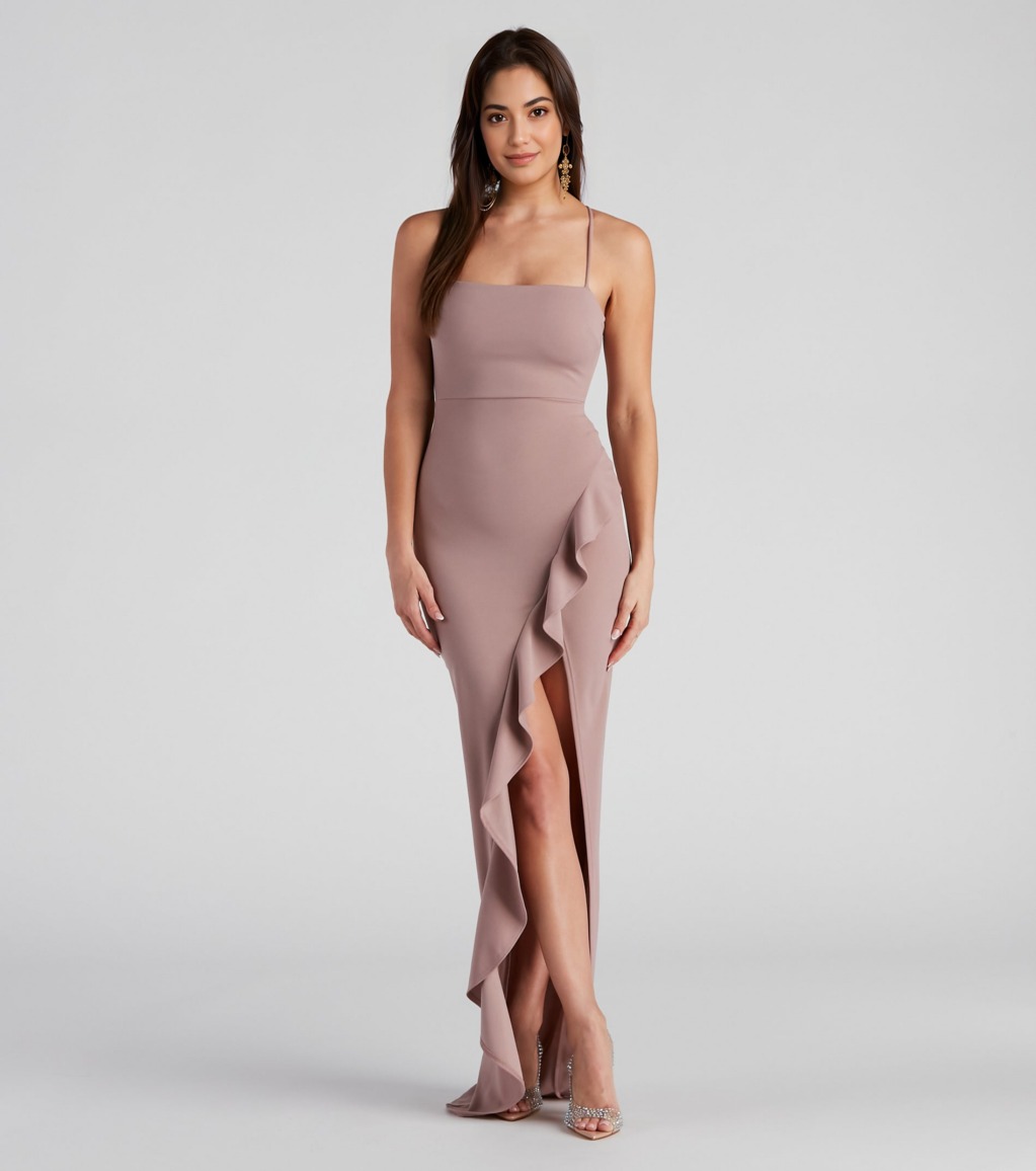 Tiffany Sleeveless High Slit Formal Dress