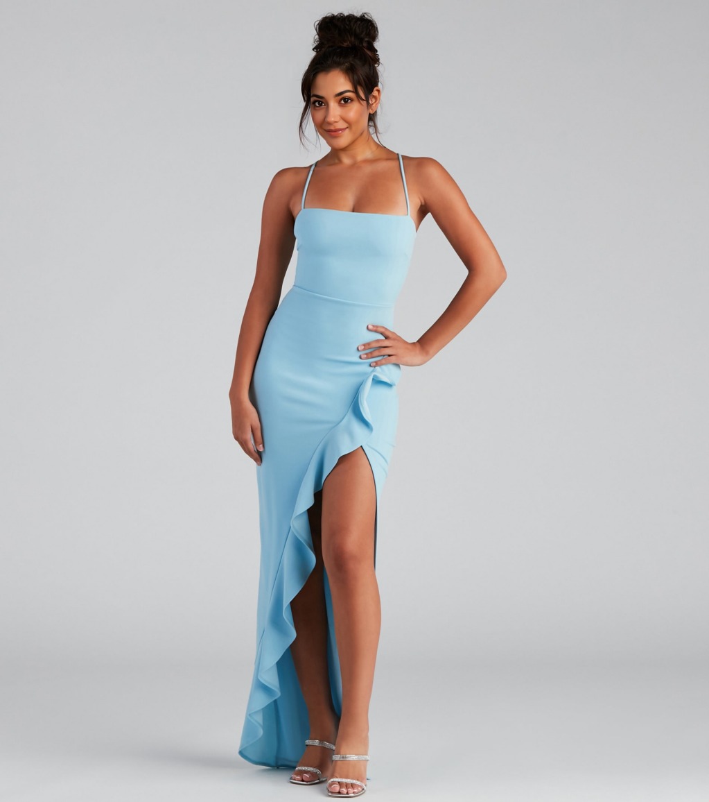 Tiffany Sleeveless High Slit Formal Dress