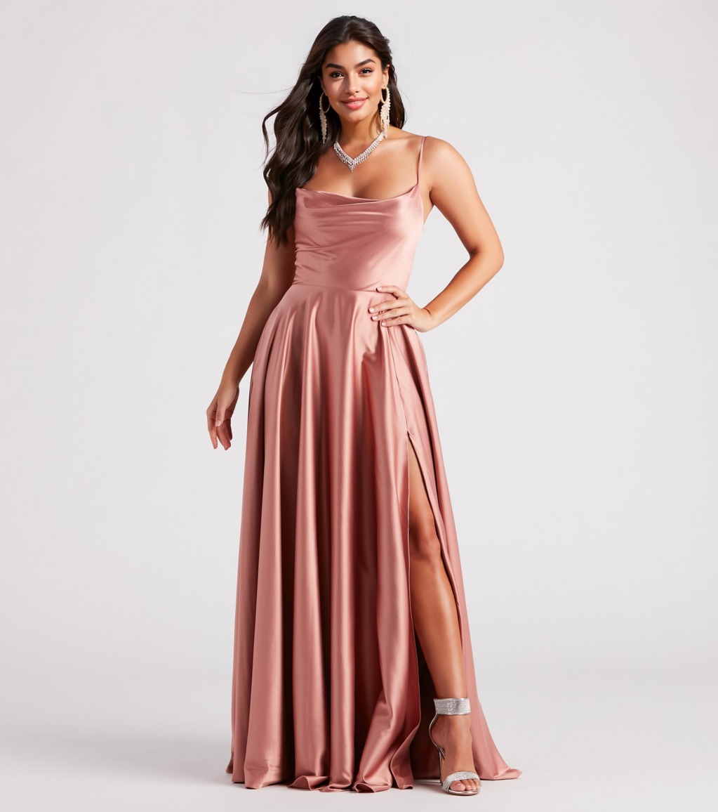 Winslow Formal Satin Lace-Up Dress