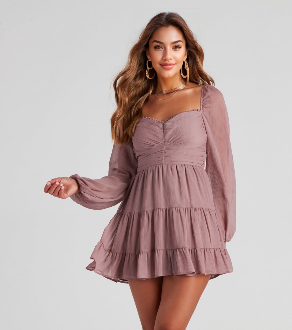 Effortless Muse Chiffon Skater Dress