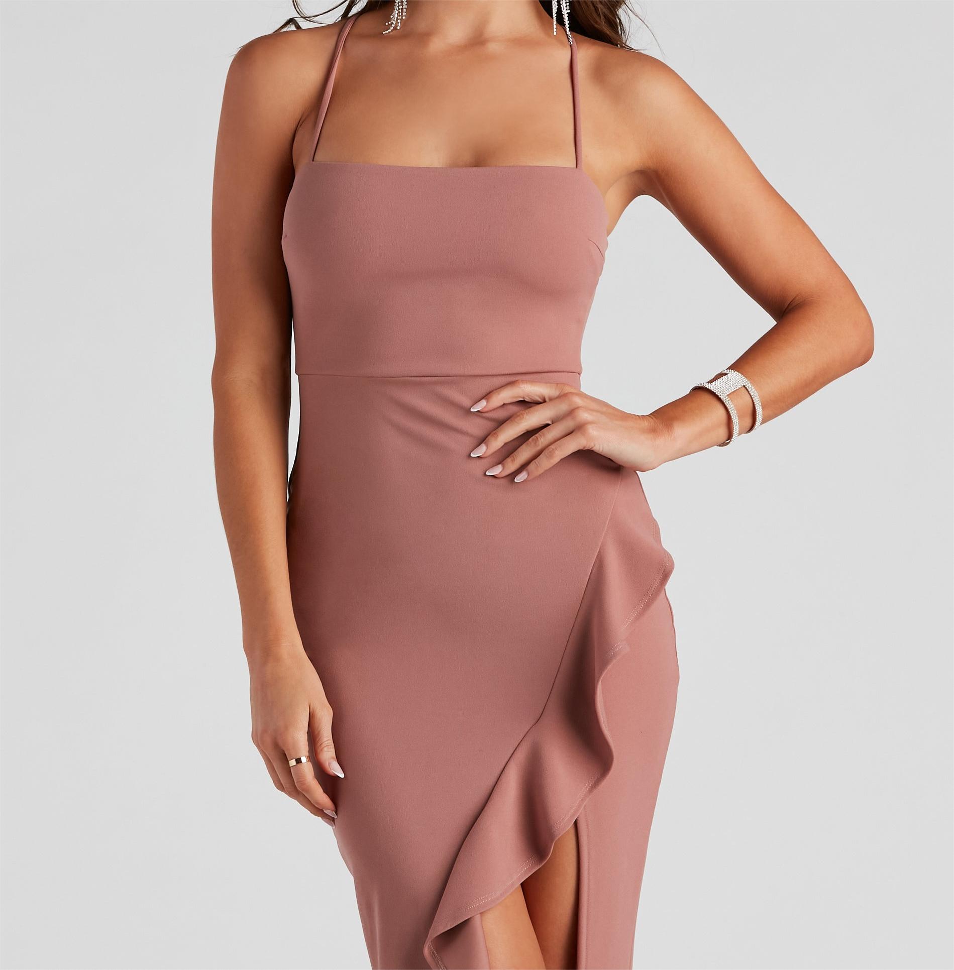 Tiffany Sleeveless High Slit Formal Dress
