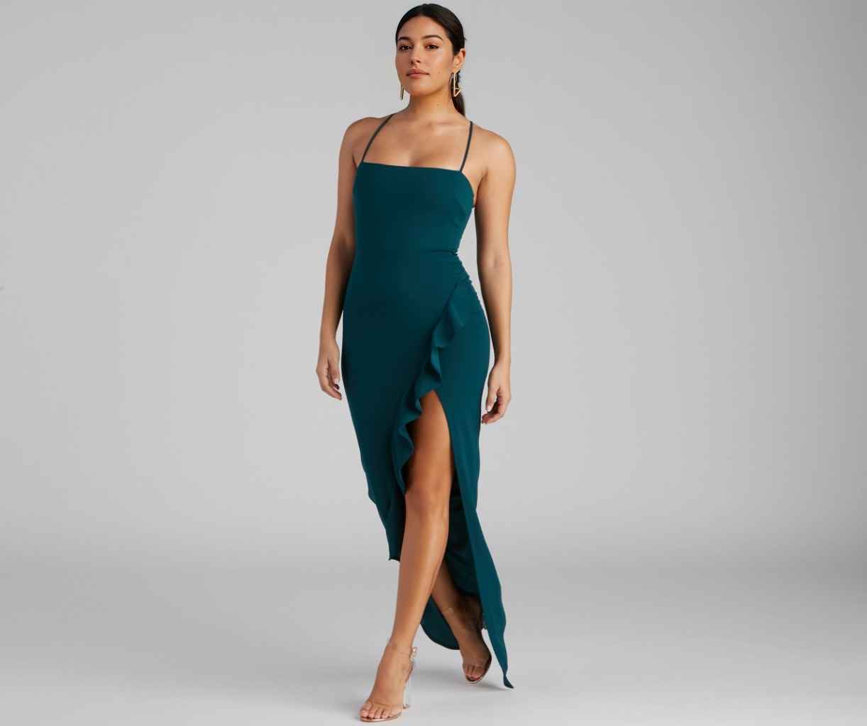 Tiffany Sleeveless High Slit Formal Dress
