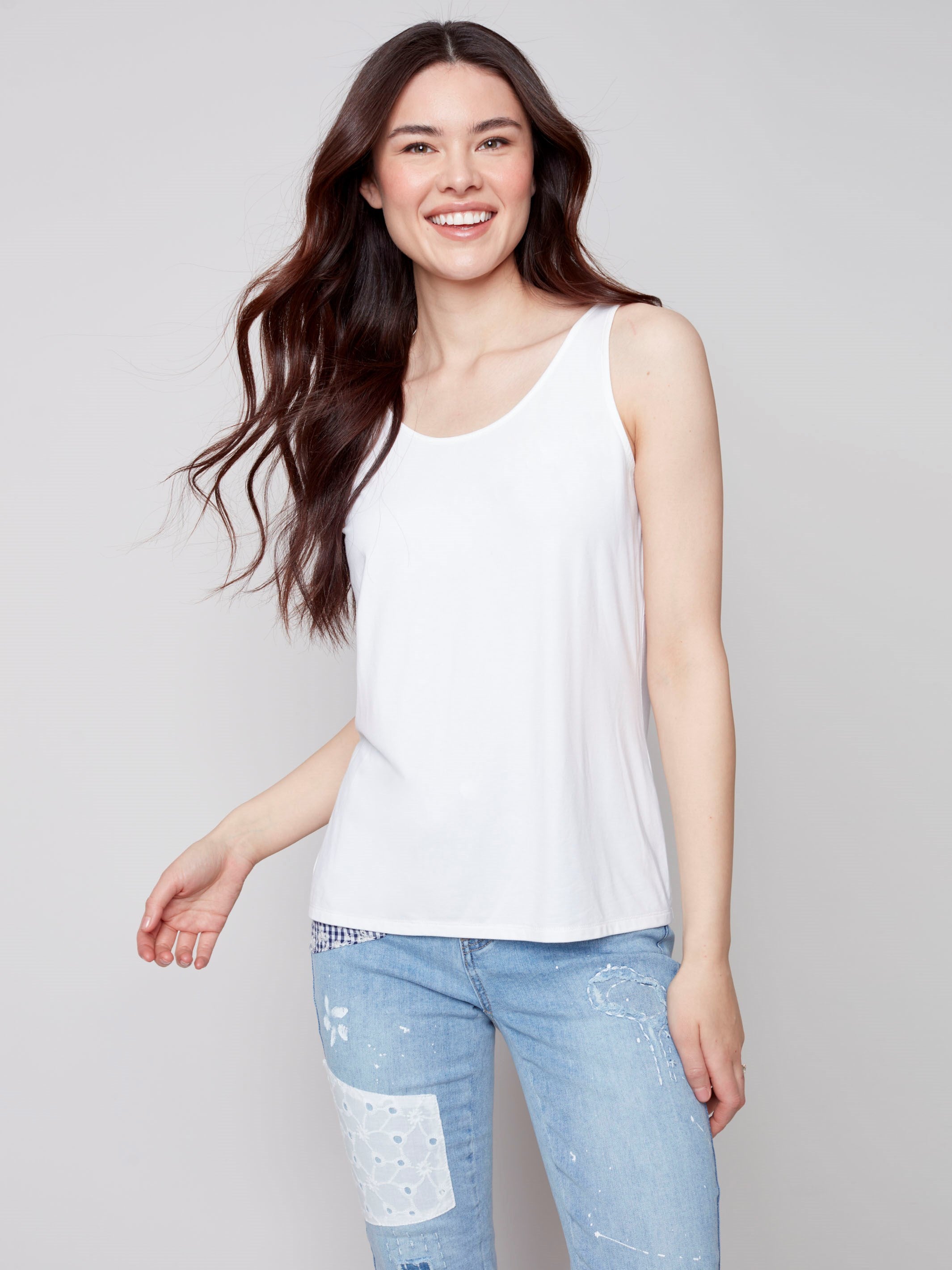 Reversible Bamboo Cami - White