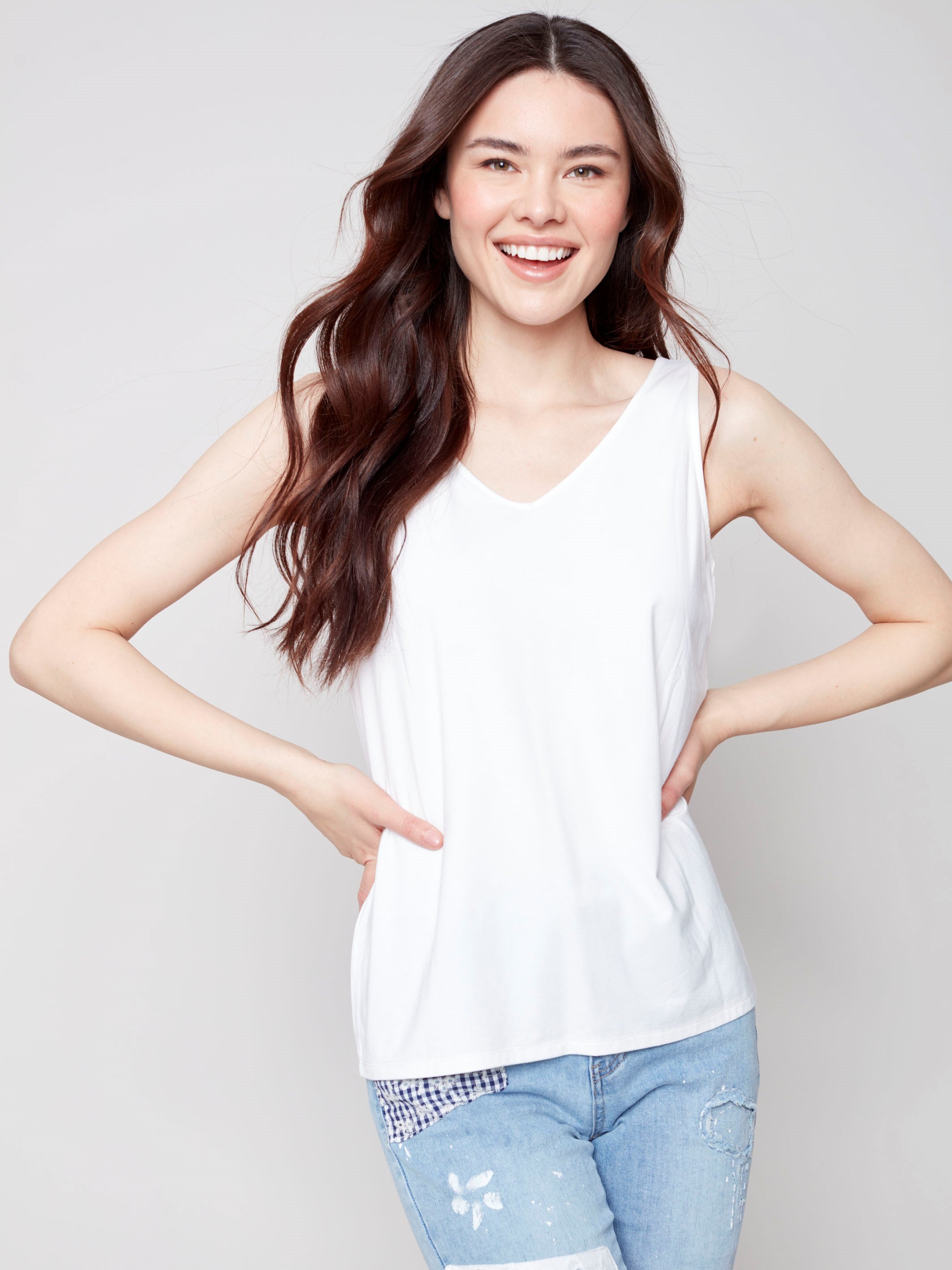 Reversible Bamboo Cami - White