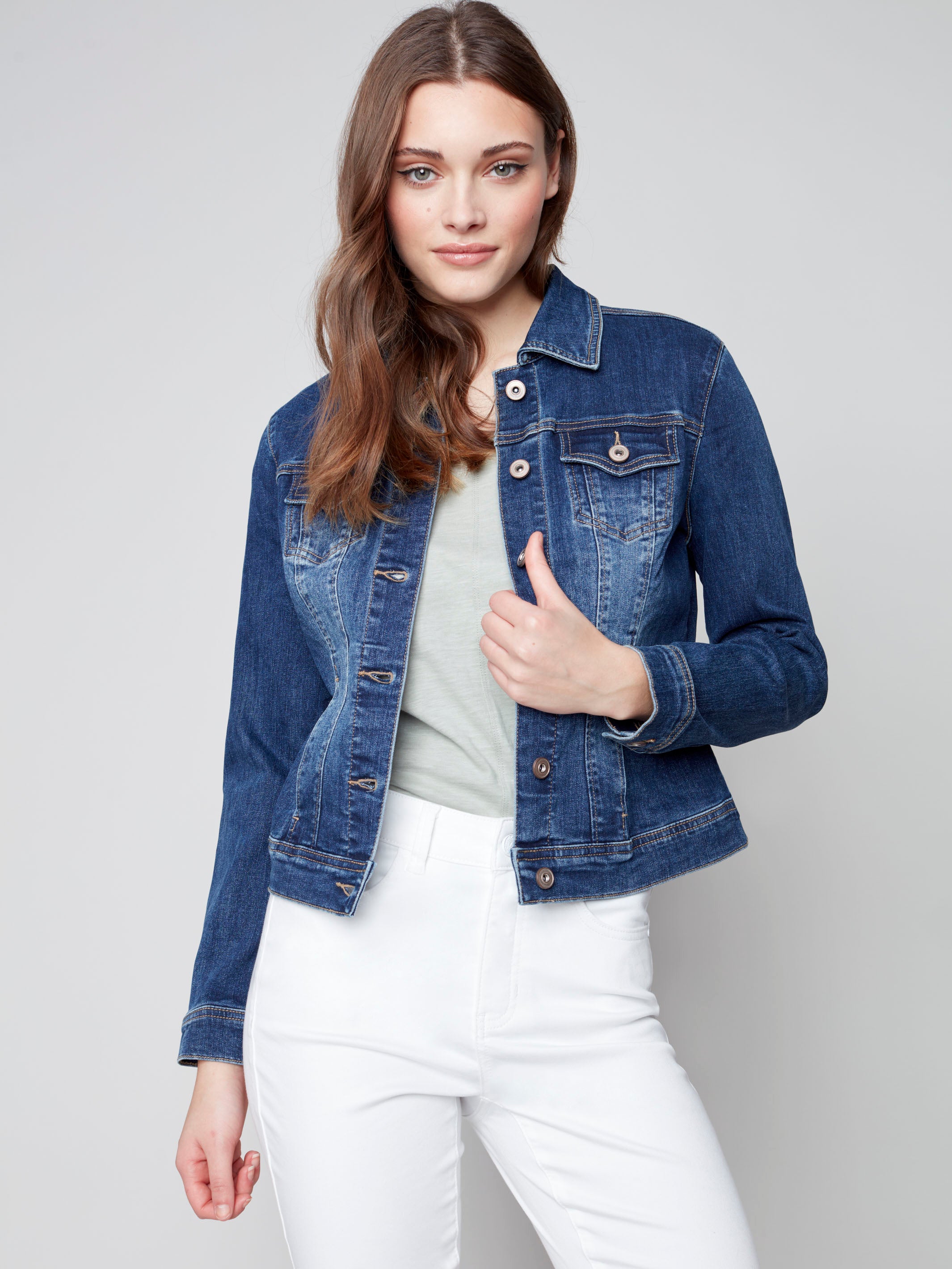 Stretch Denim Jacket - Indigo
