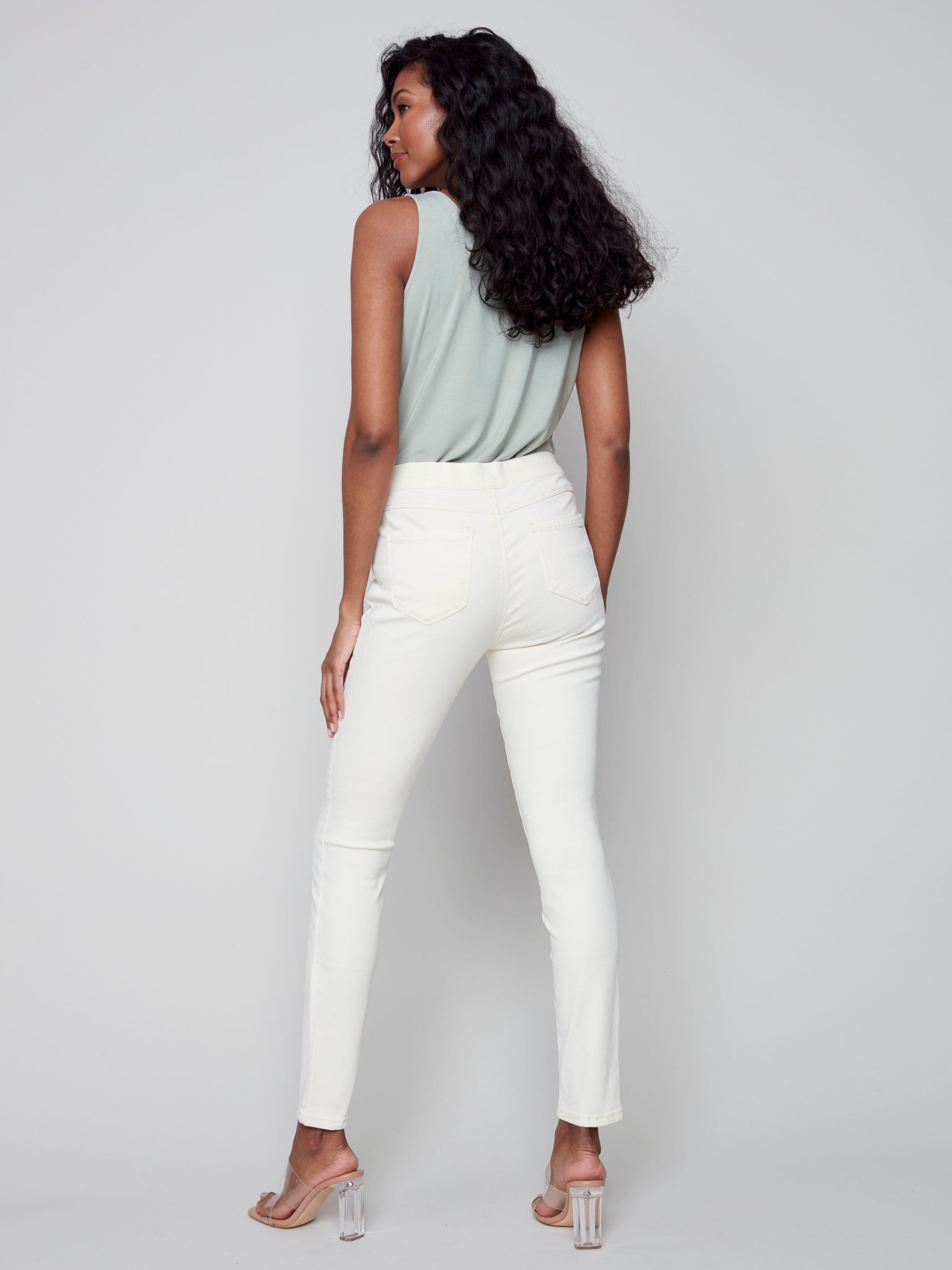 Twill Pull-On Pants - Natural