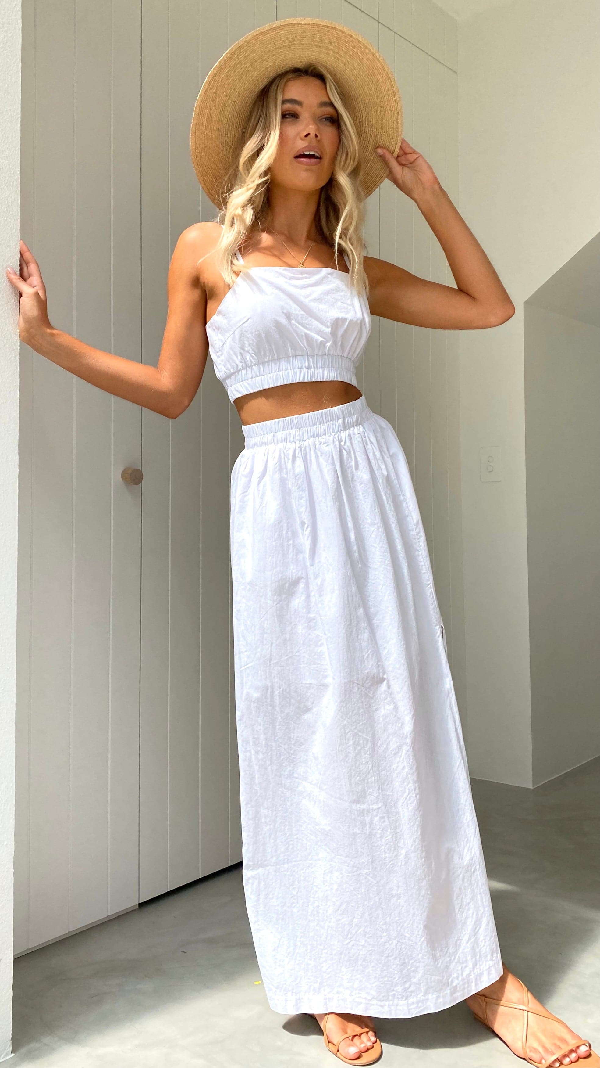 Kikodress - Odessa Poplin Maxi Skirt - White