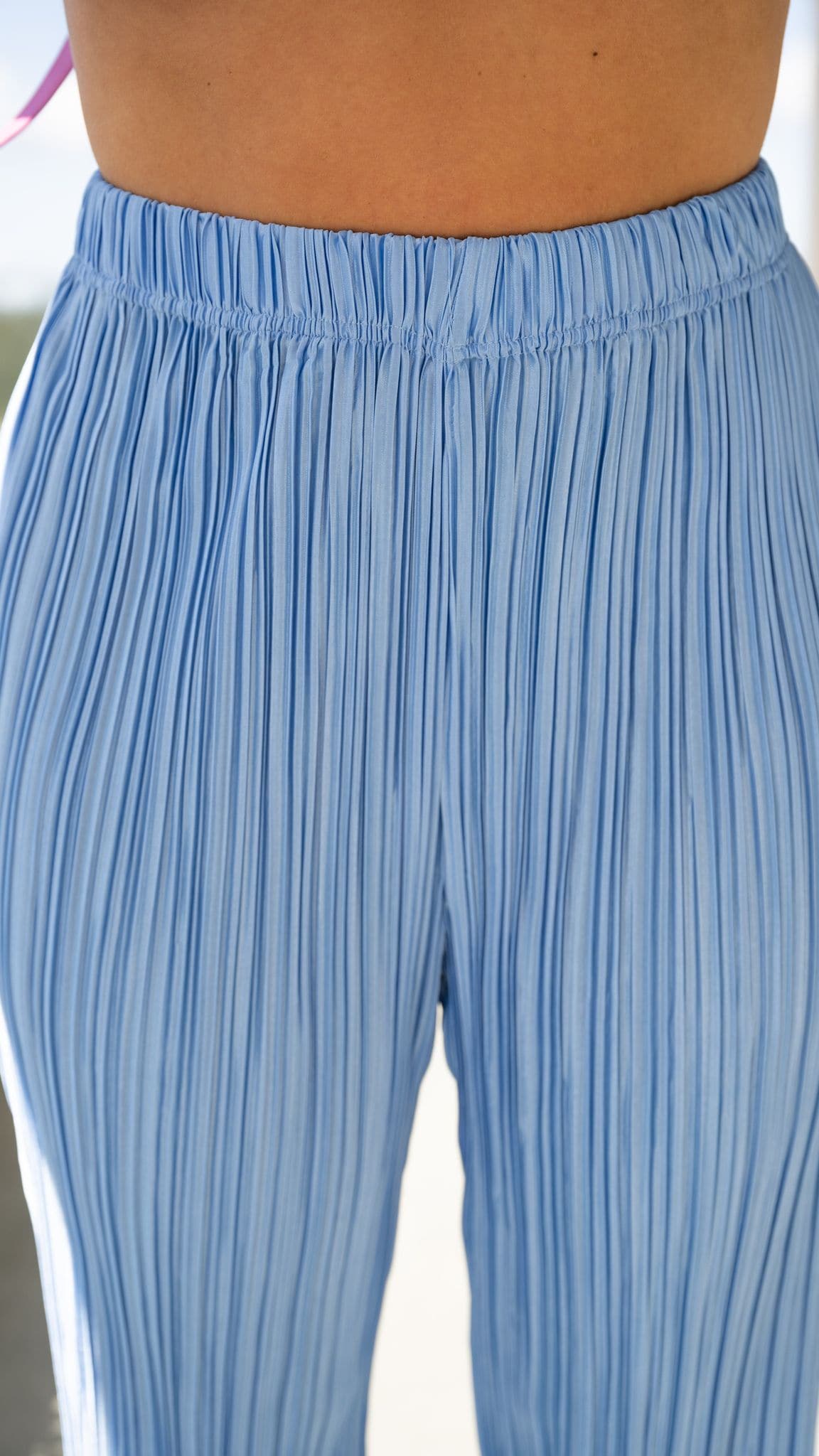 Kikodress - Stella Plisse Pants - Light Blue