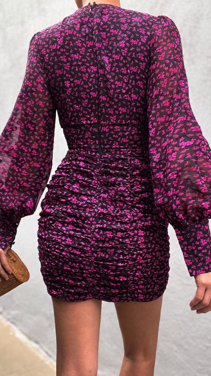 Kikodress - Magnolia Dress - Pink / Black