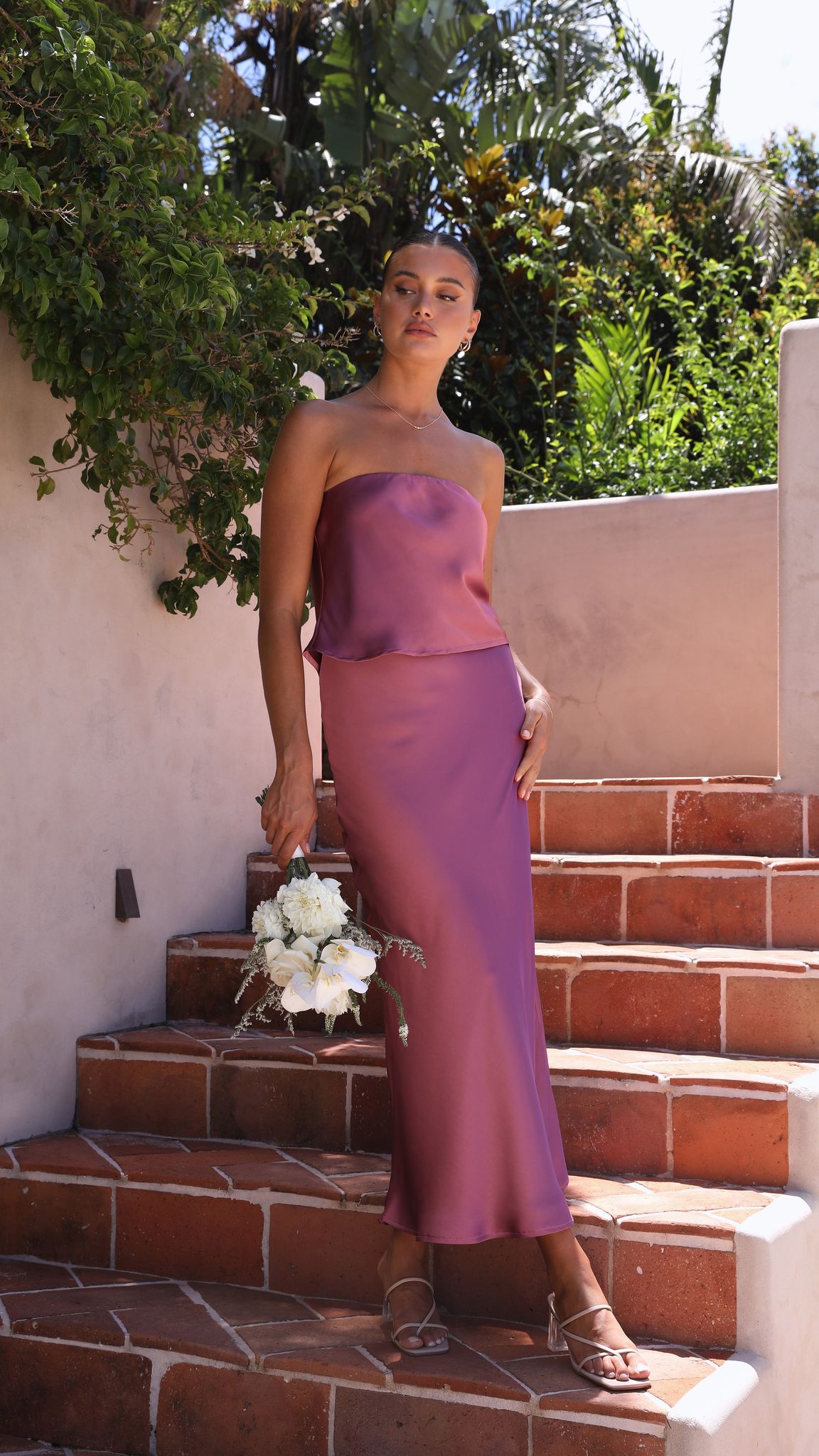 Kikodress - Effie Strapless Top - Plum