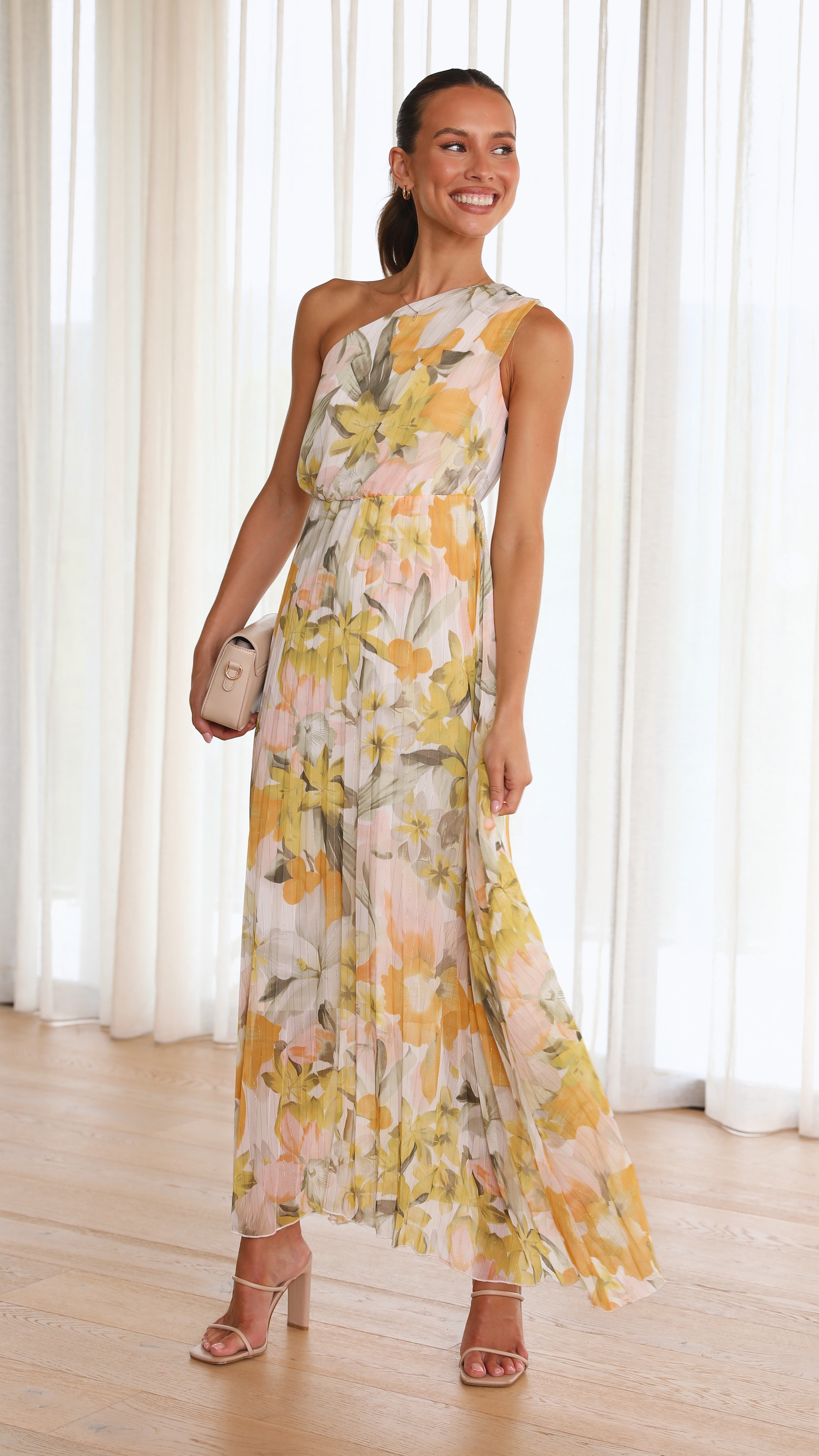 Kikodress - Gianna Maxi Dress - Green/Yellow Floral