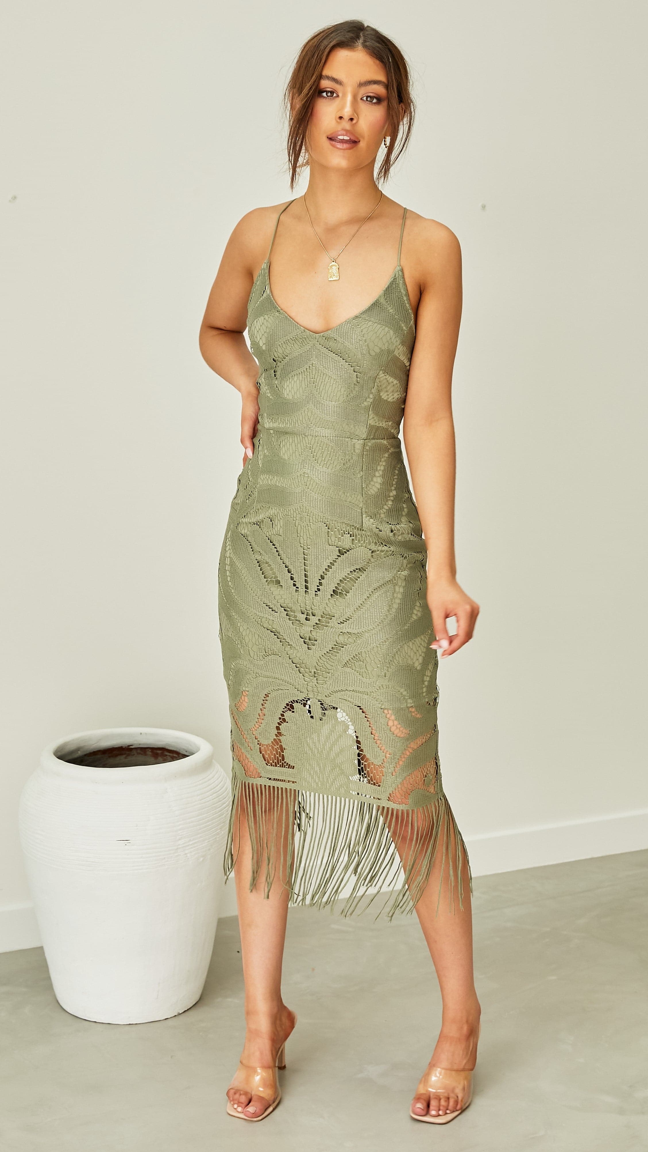 Kikodress - Khaleesi Midi Dress - Green