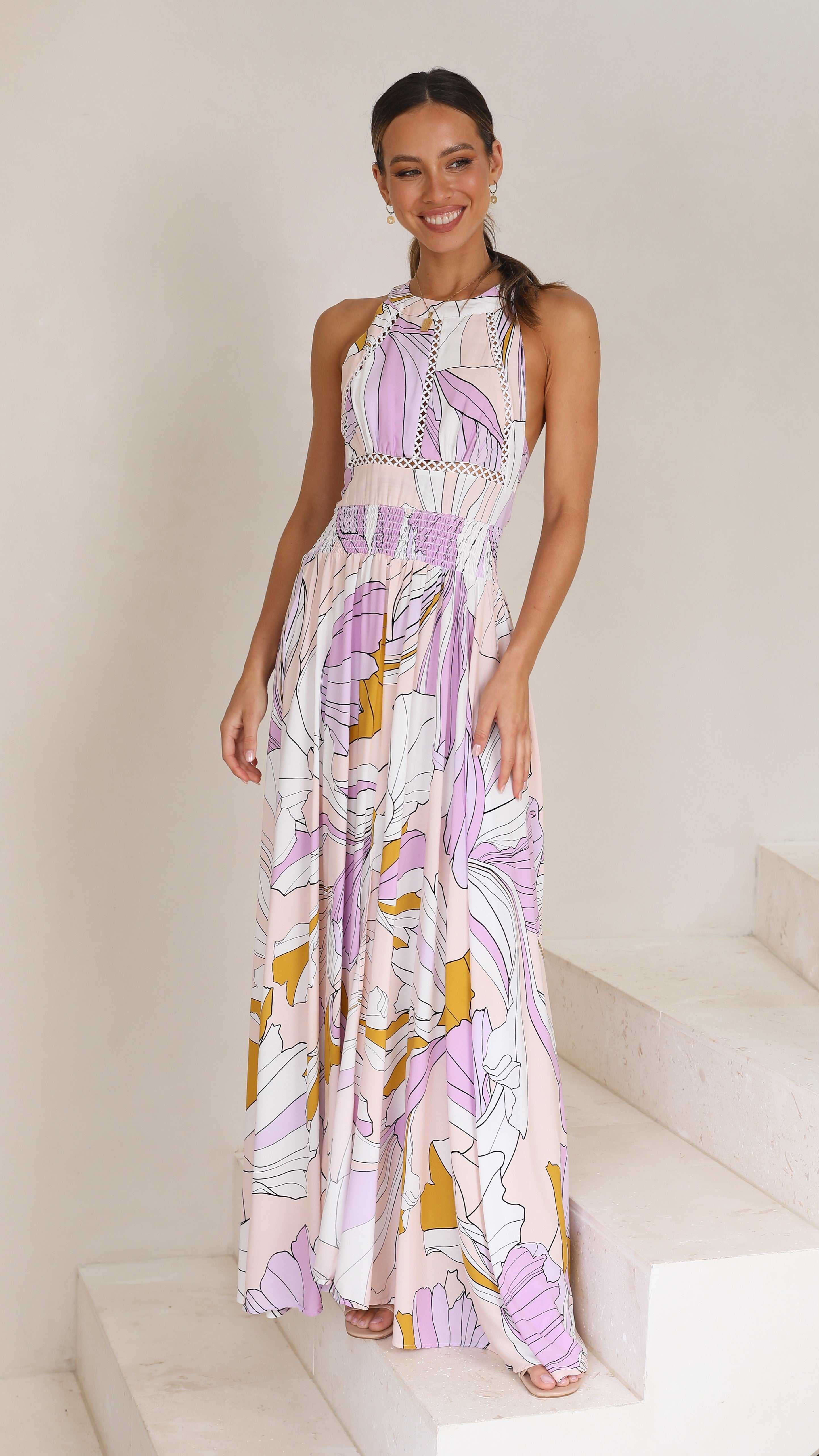 Kikodress - Endless Summer Maxi Dress - Lavender Swirl