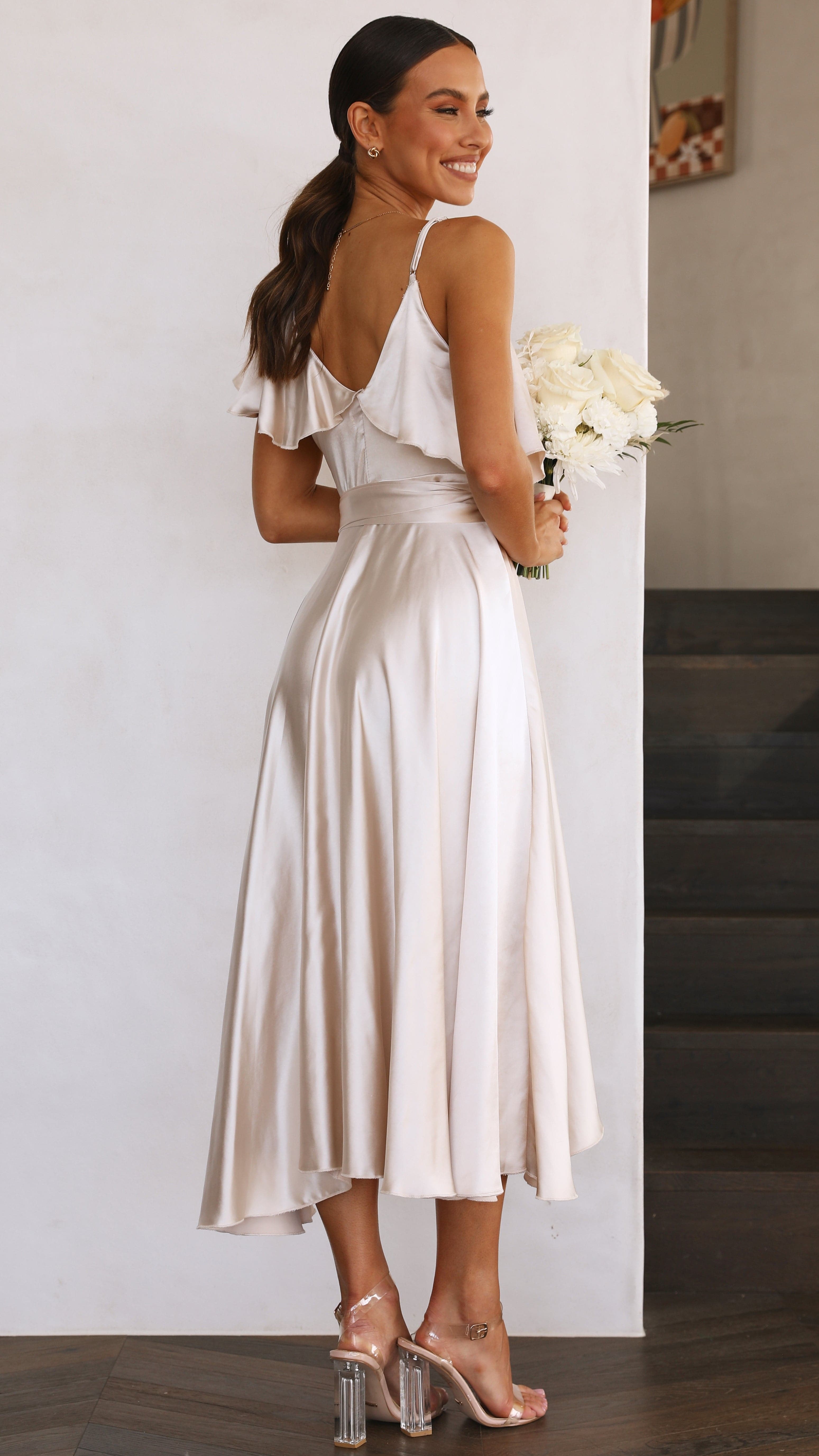 Kikodress - Jacinta Midi Dress - Champagne