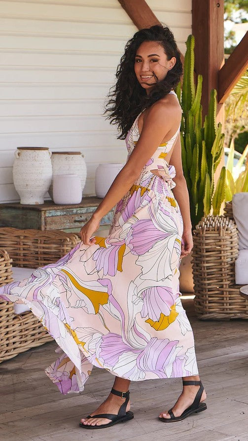 Kikodress - Endless Summer Maxi Dress - Lavender Swirl