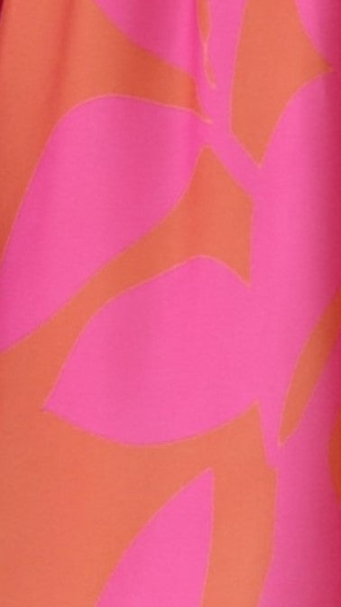 Kikodress - Flamaco Mini Dress - Orange/Hot Pink Floral