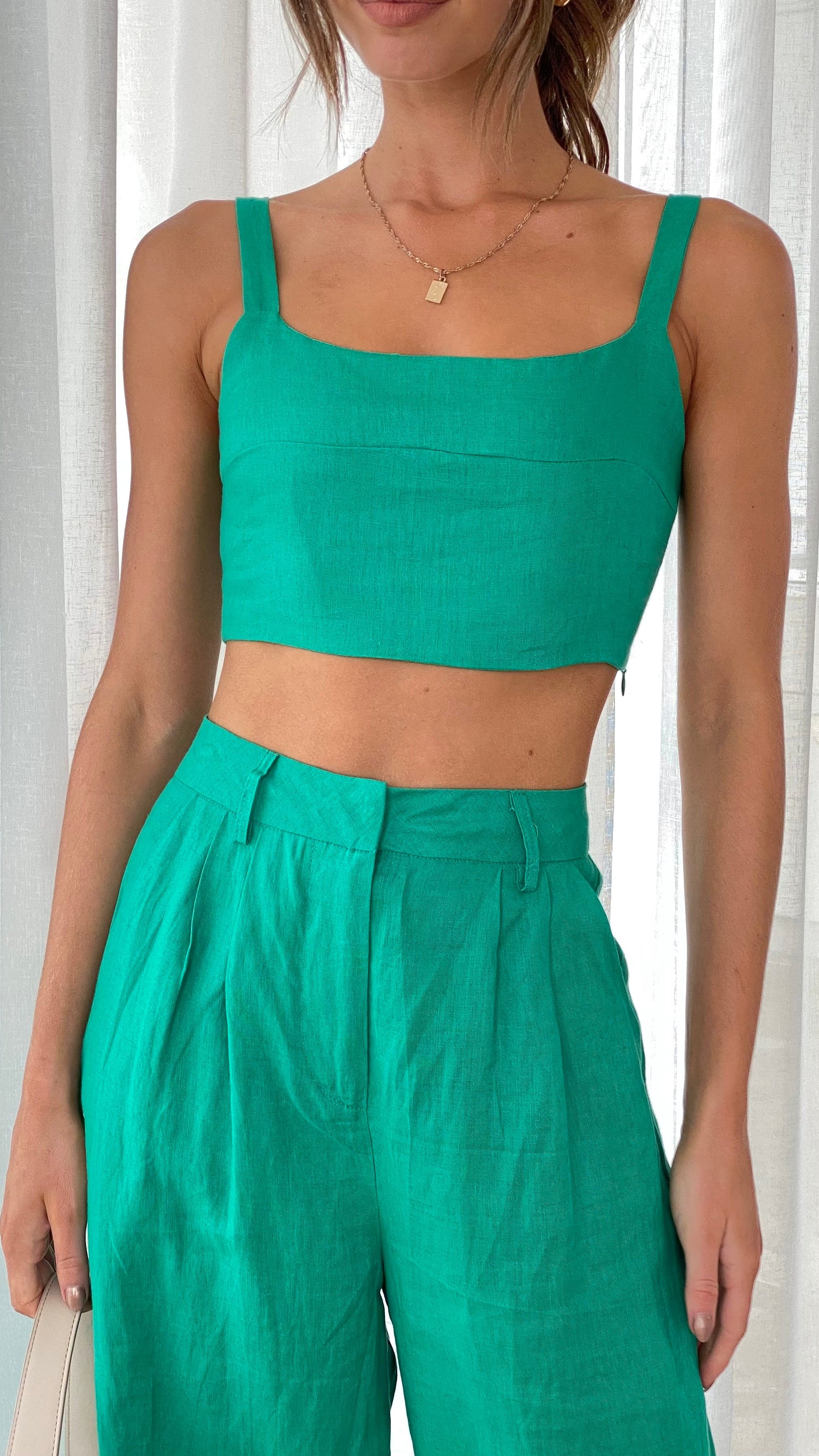 Kikodress - Milsey Crop Top - Emerald