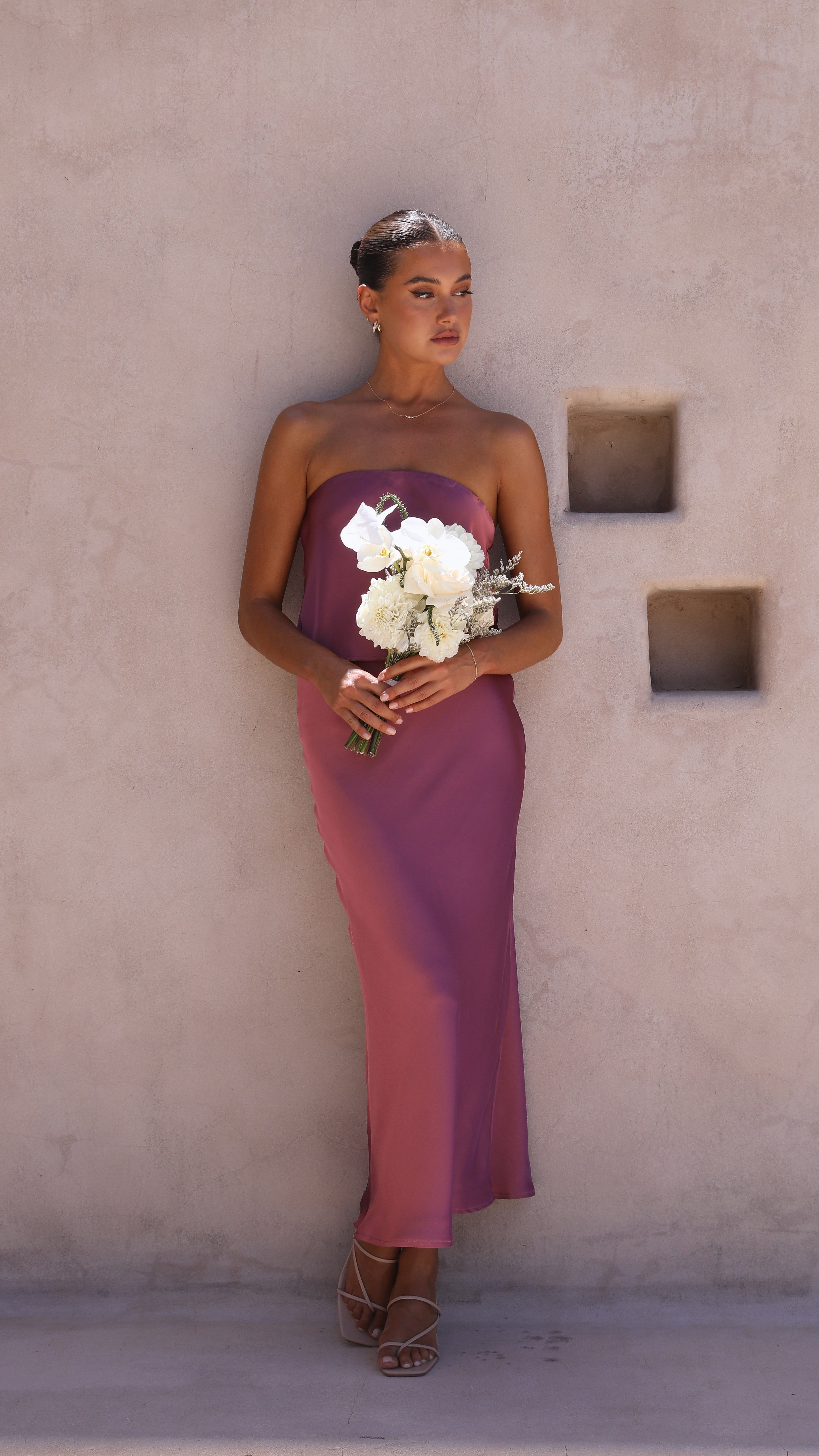 Kikodress - Effie Strapless Top - Plum