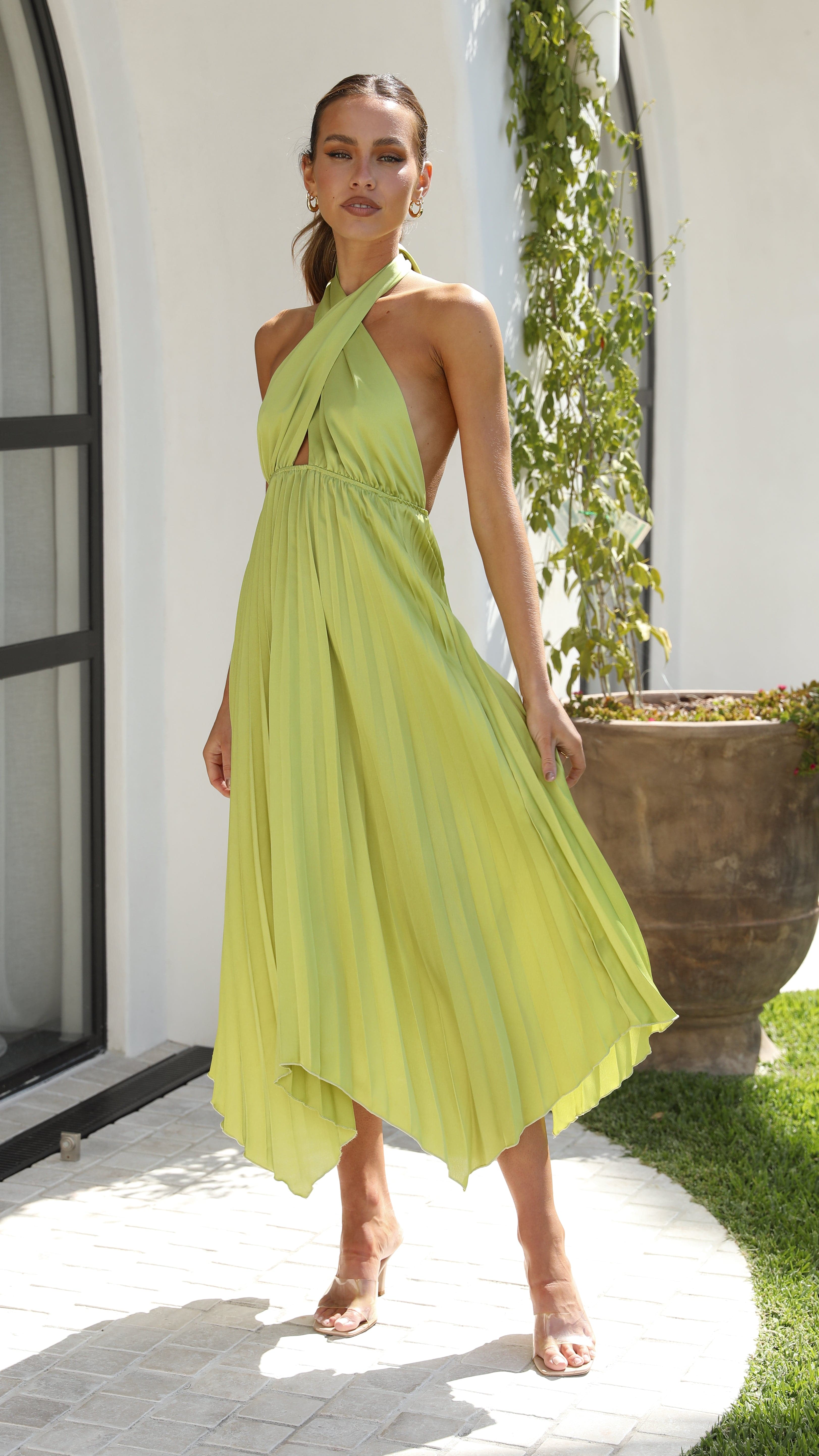 Kikodress - Miami Midi Dress - Lime