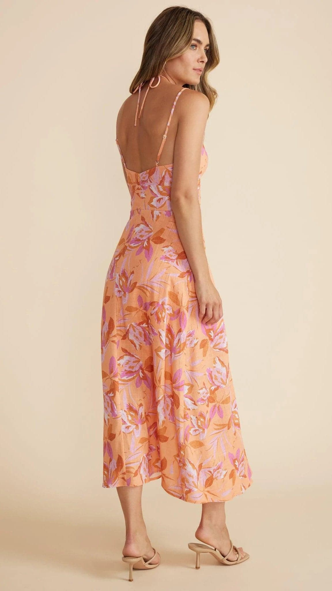 Kikodress - Carmen Halter Sundress - Pink Floral