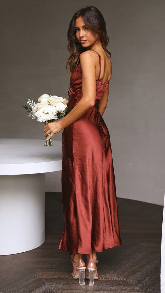 Kikodress - Elsa Midi Dress - Rust