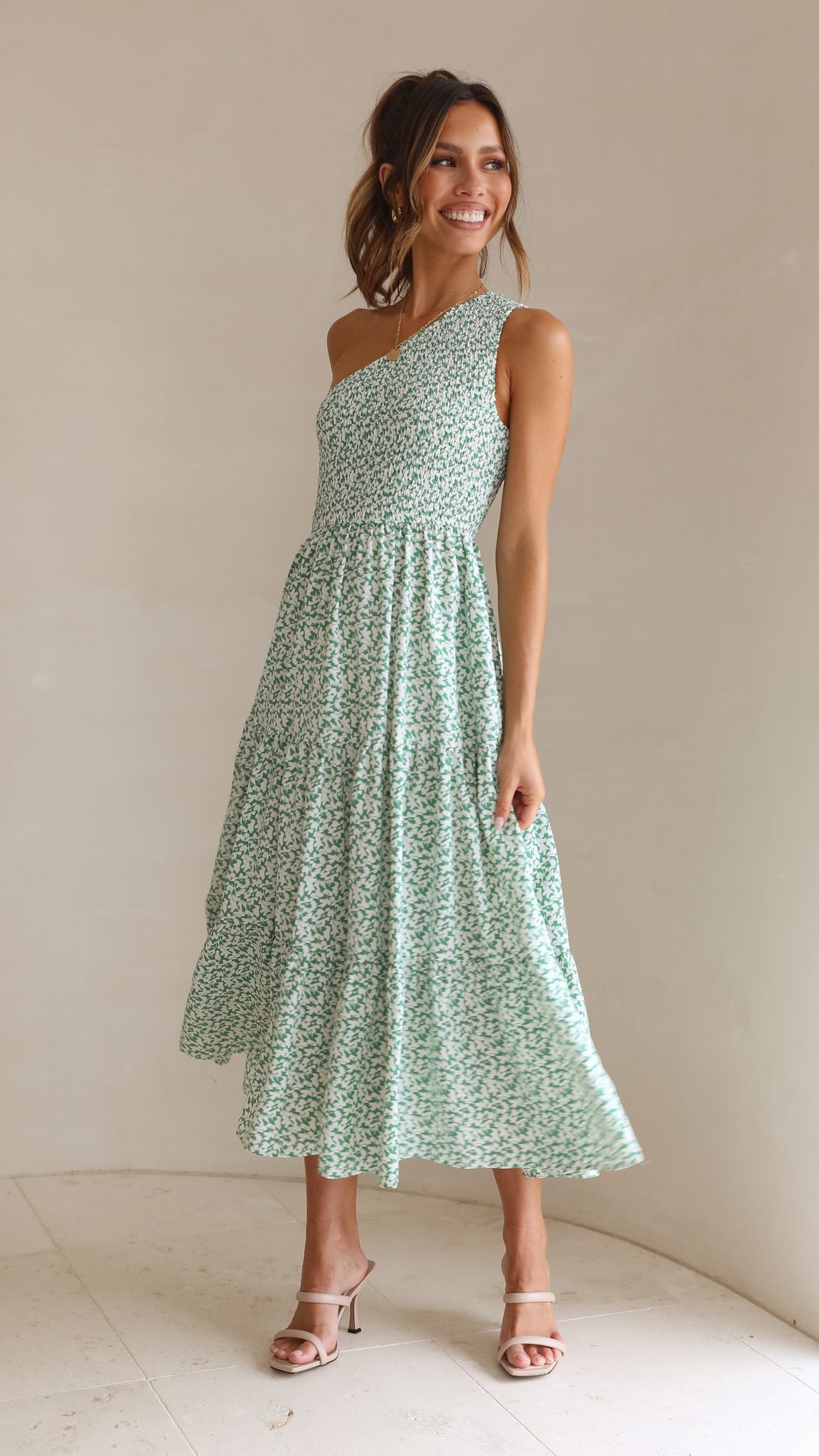Kikodress - Cassy Midi Dress - Sage Floral