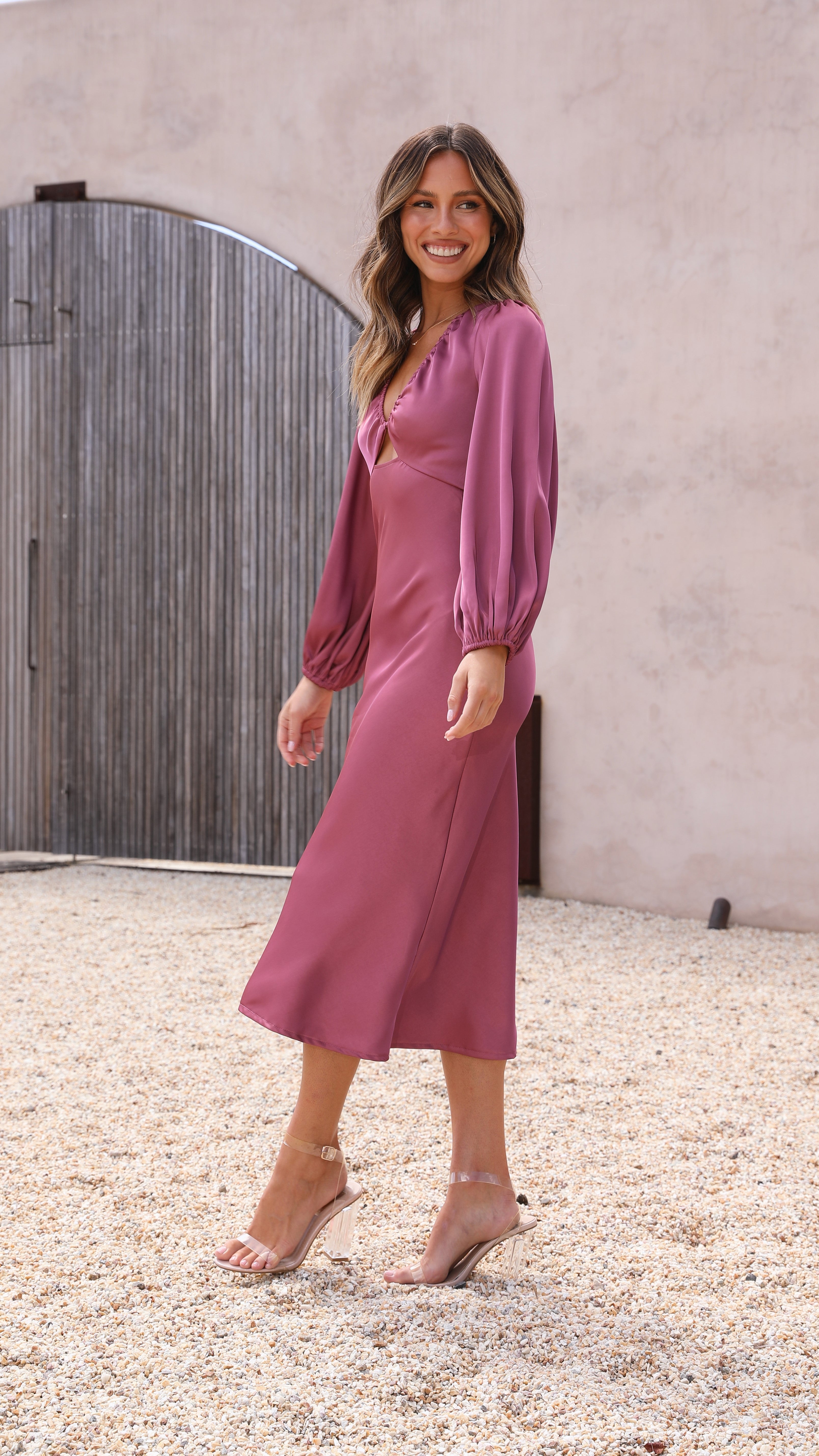Kikodress - Cleo Midi Dress - Plum