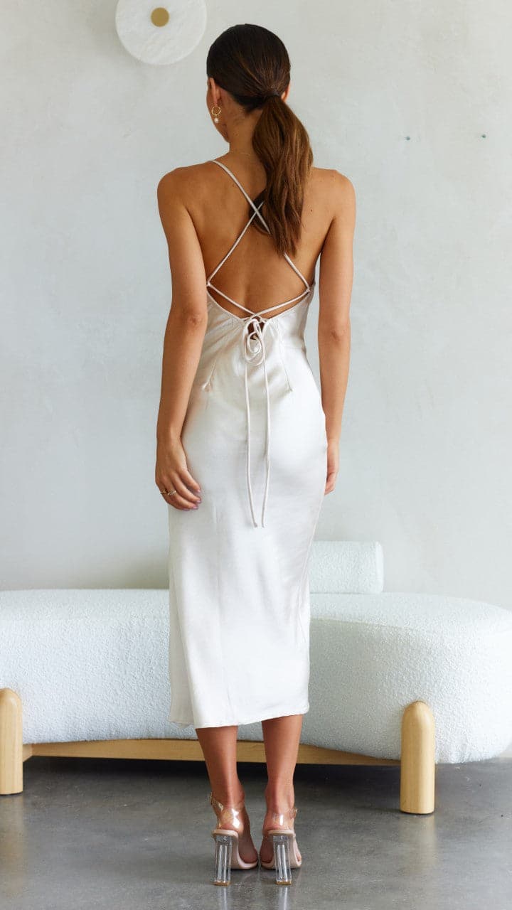 Kikodress - Scarlette Midi Dress - Champagne