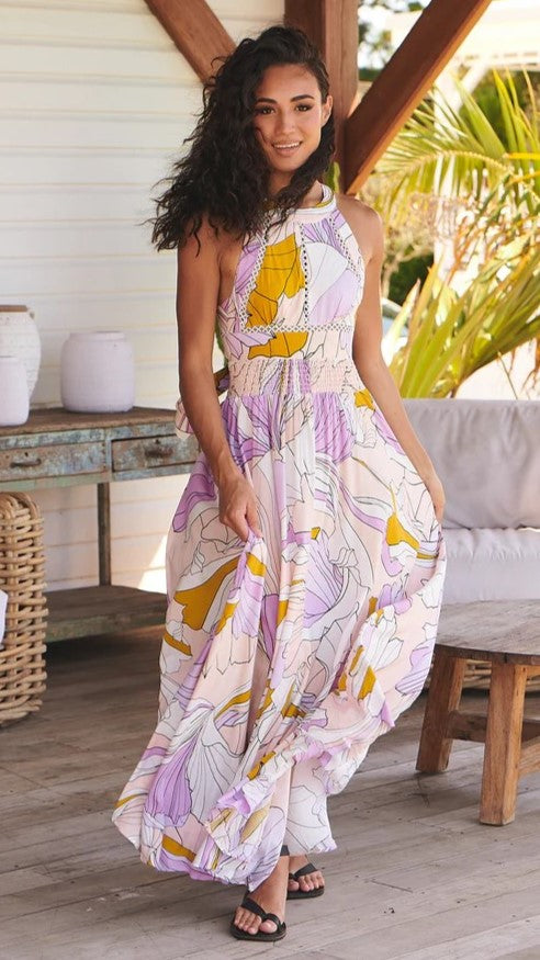 Kikodress - Endless Summer Maxi Dress - Lavender Swirl